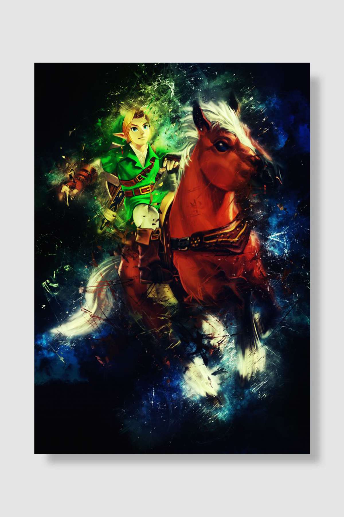 Link Ocarina of Time Oyun Poster Çerçevesiz Yüksek Kalite Oyun Afiş Duvar Poster