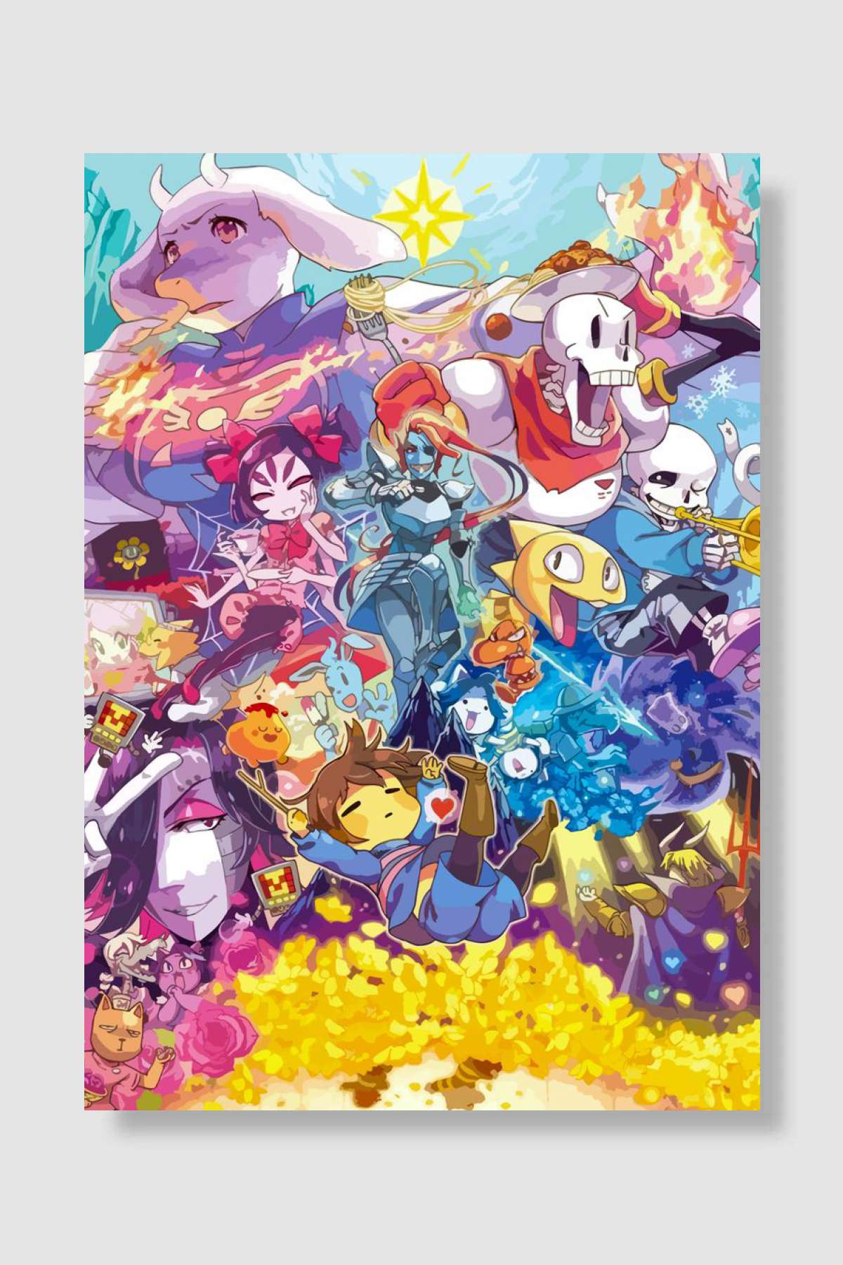 Undertale game Oyun Poster Çerçevesiz Yüksek Kalite Oyun Afiş Duvar Poster
