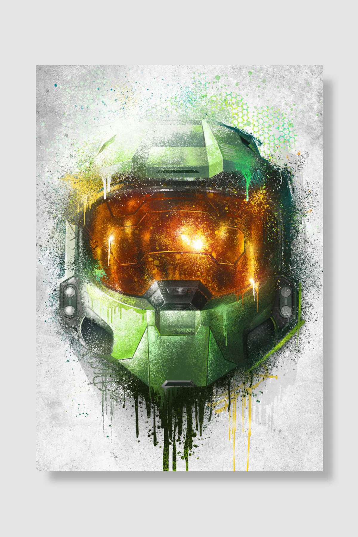 Master Chief's Helmet Oyun Poster Çerçevesiz Yüksek Kalite Oyun Afiş Duvar Poster