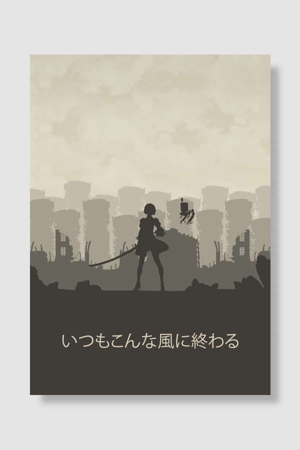 Nier Automata Oyun Poster Çerçevesiz Yüksek Kalite Oyun Afiş Duvar Poster - En İyi Fiyatlarla