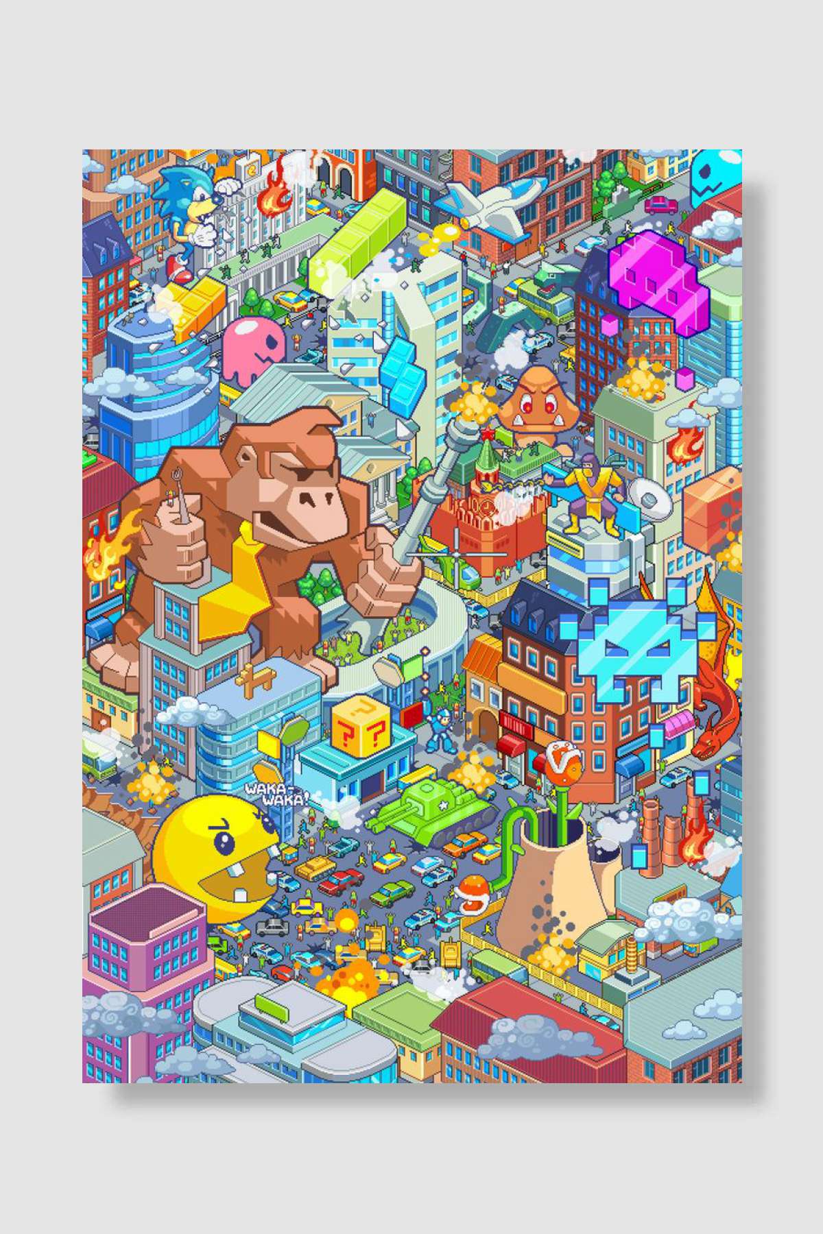 Game Over Endgegner Oyun Poster Çerçevesiz Yüksek Kalite Oyun Afiş Duvar Poster