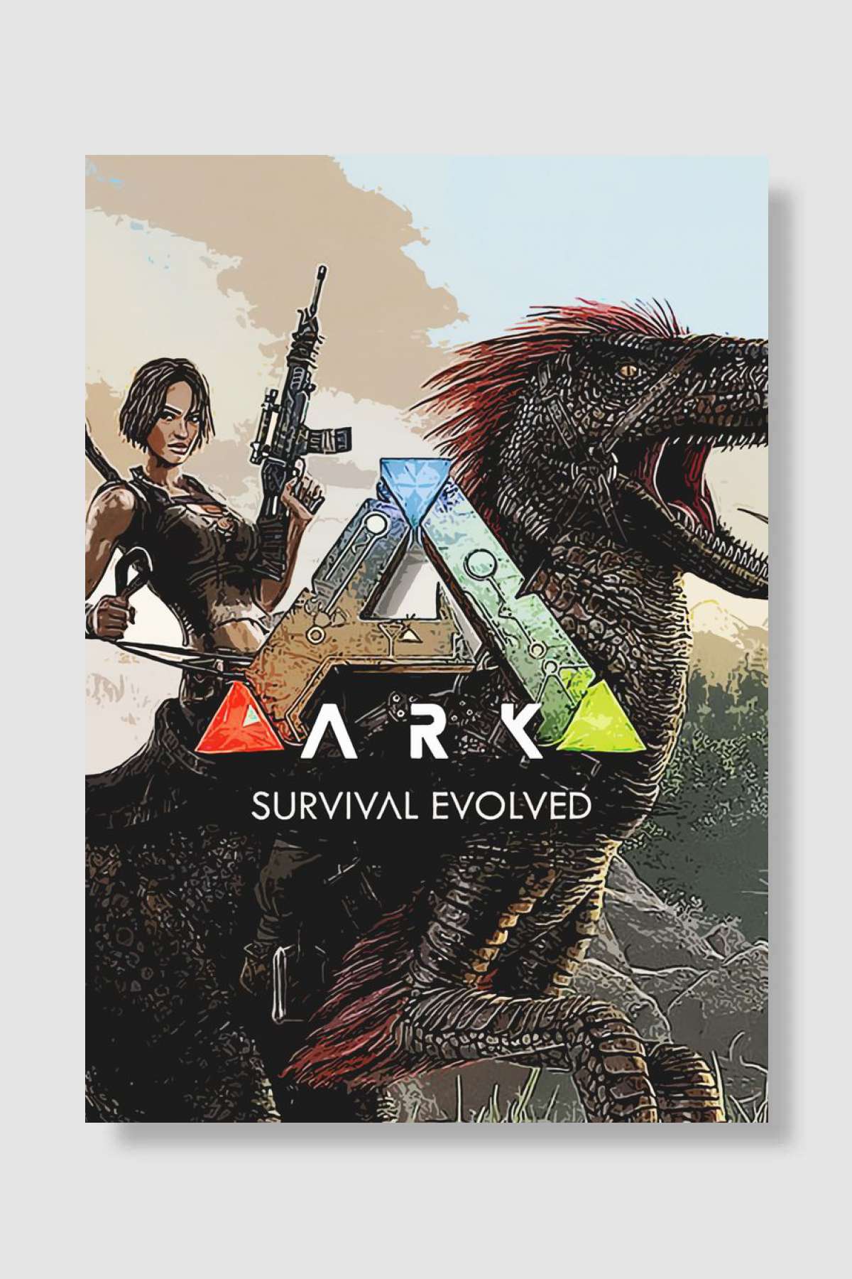 Ark Survival evolved Oyun Poster Çerçevesiz Yüksek Kalite Oyun Afiş Duvar Poster - En İyi Fiyatlarla