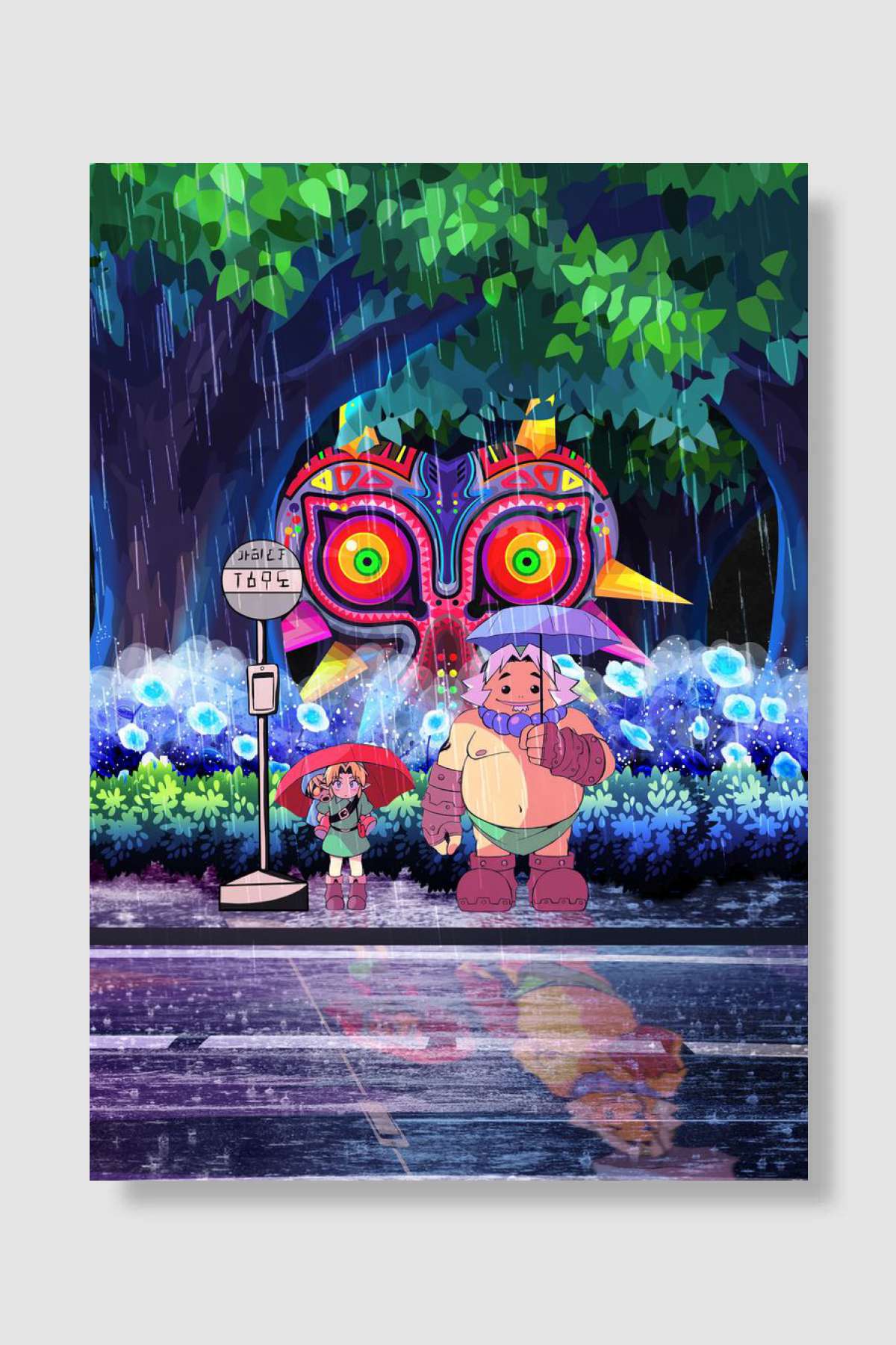 Spooky night rain Oyun Poster Çerçevesiz Yüksek Kalite Oyun Afiş Duvar Poster