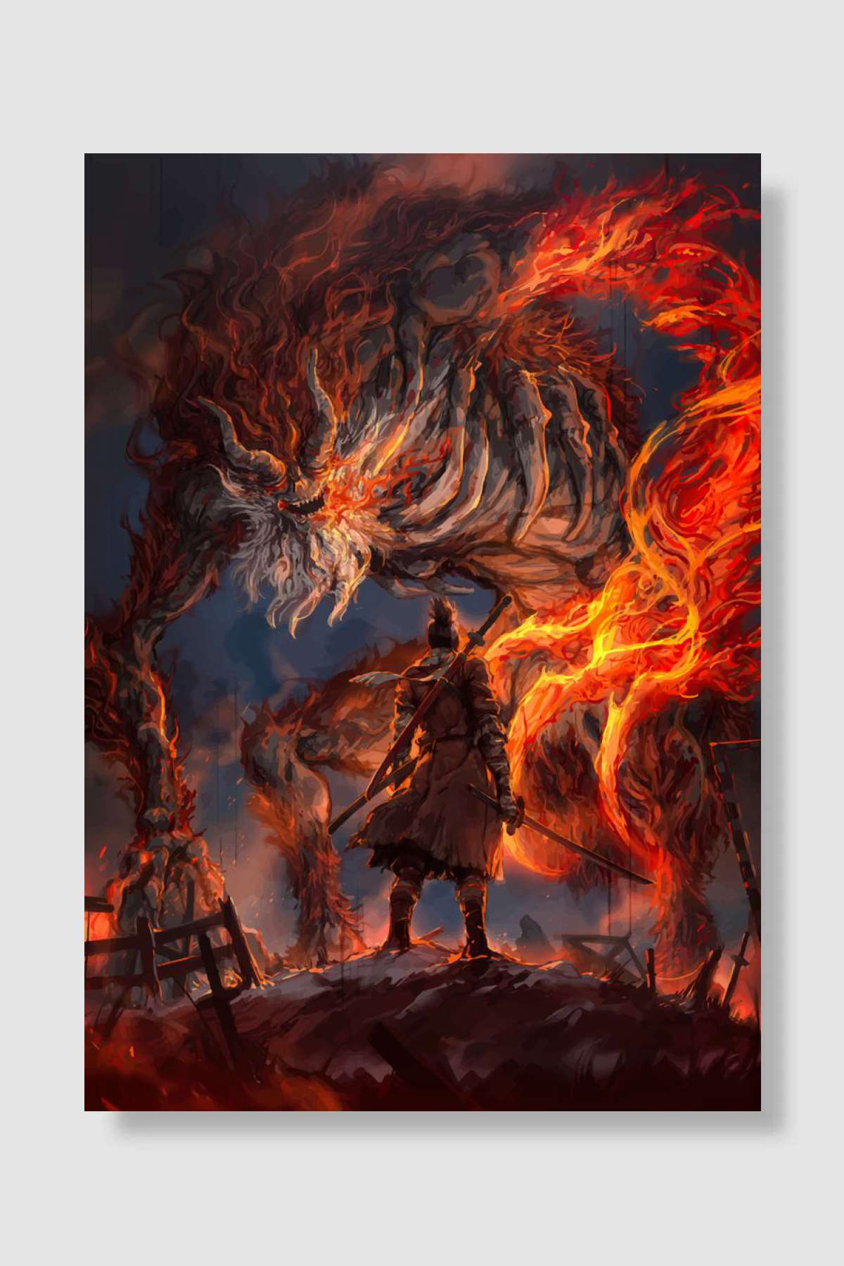 The Wolf Sekiro Oyun Poster Çerçevesiz Yüksek Kalite Oyun Afiş Duvar Poster