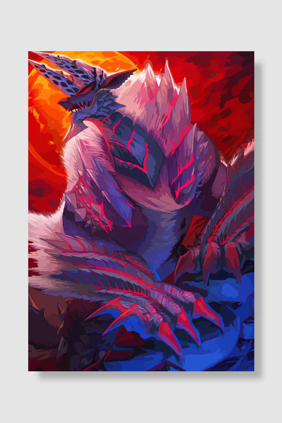 monster hunter world Oyun Poster Çerçevesiz Yüksek Kalite Oyun Afiş Duvar Poster - En İyi Fiyatlarla