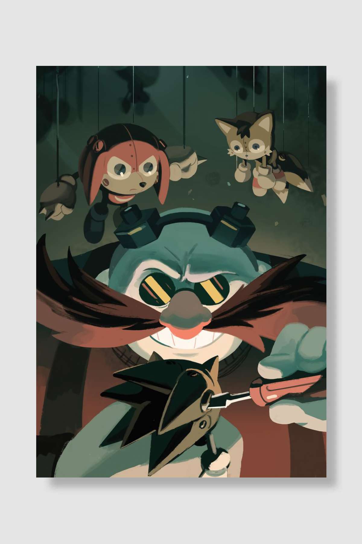 Doctor Eggman Oyun Poster Çerçevesiz Yüksek Kalite Oyun Afiş Duvar Poster