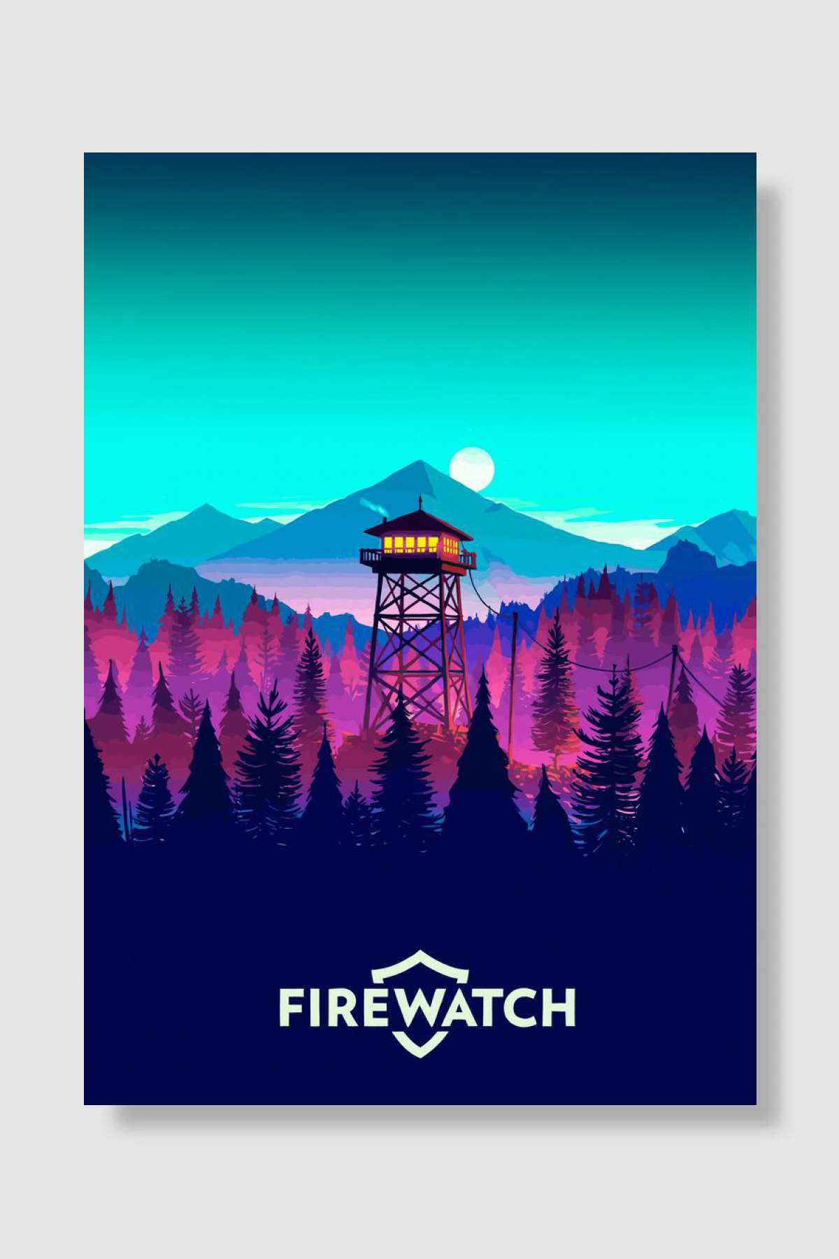 Fire Watch Oyun Poster Çerçevesiz Yüksek Kalite Oyun Afiş Duvar Poster