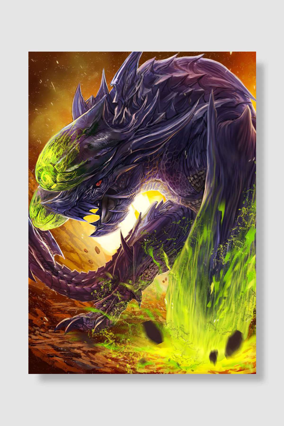 Monster Hunter World Game Oyun Poster Çerçevesiz Yüksek Kalite Oyun Afiş Duvar Poster