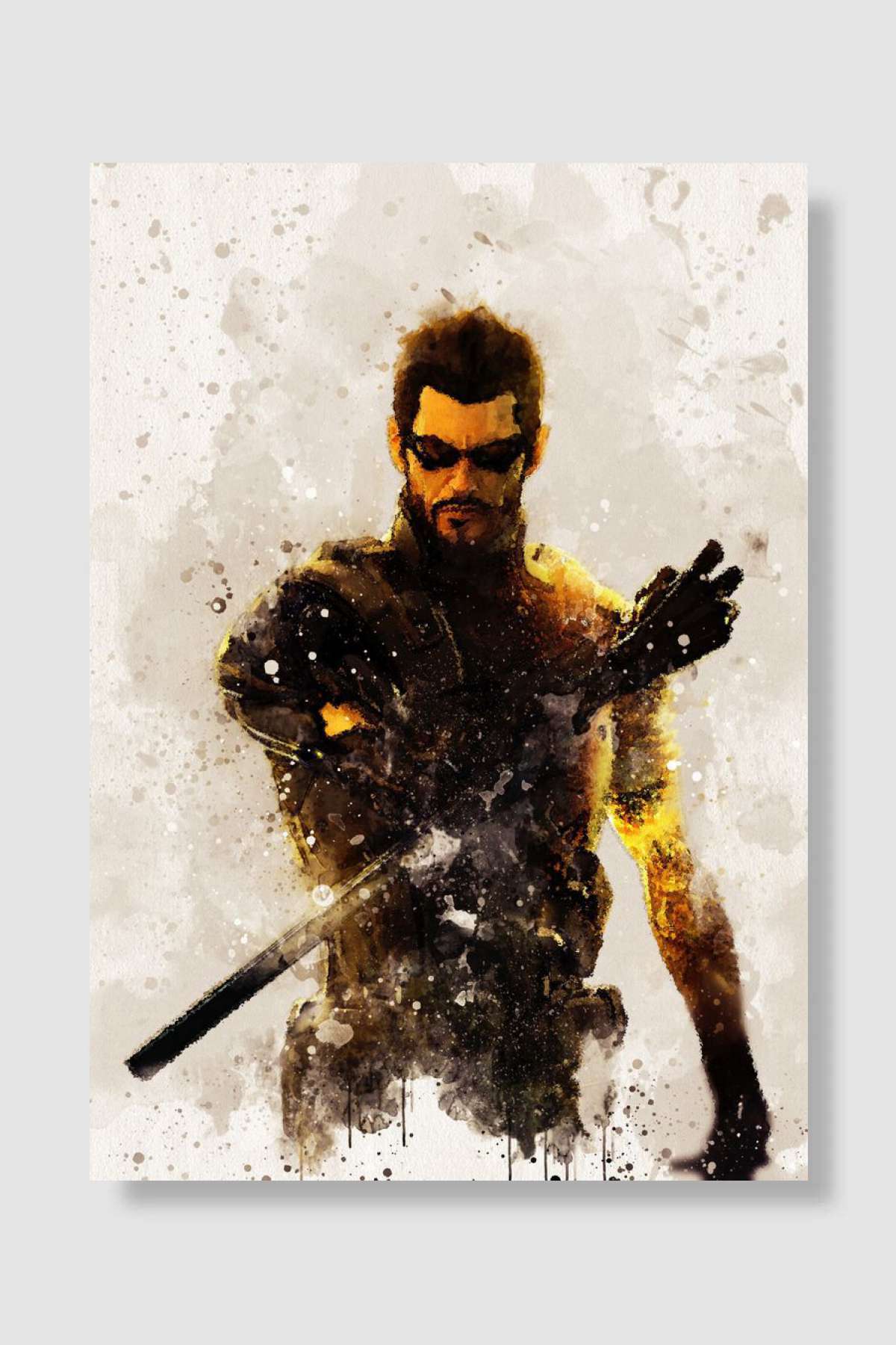 Adam Jensen Oyun Poster Çerçevesiz Yüksek Kalite Oyun Afiş Duvar Poster