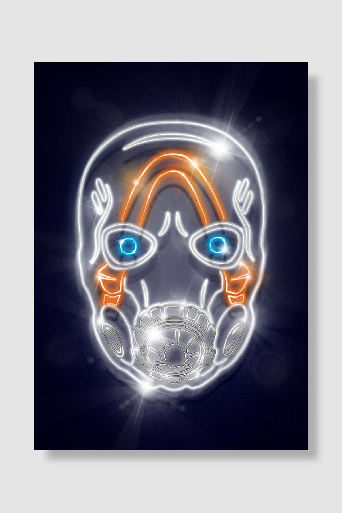 Psycho Mask Neon Oyun Poster Çerçevesiz Yüksek Kalite Oyun Afiş Duvar Poster - En İyi Fiyatlarla