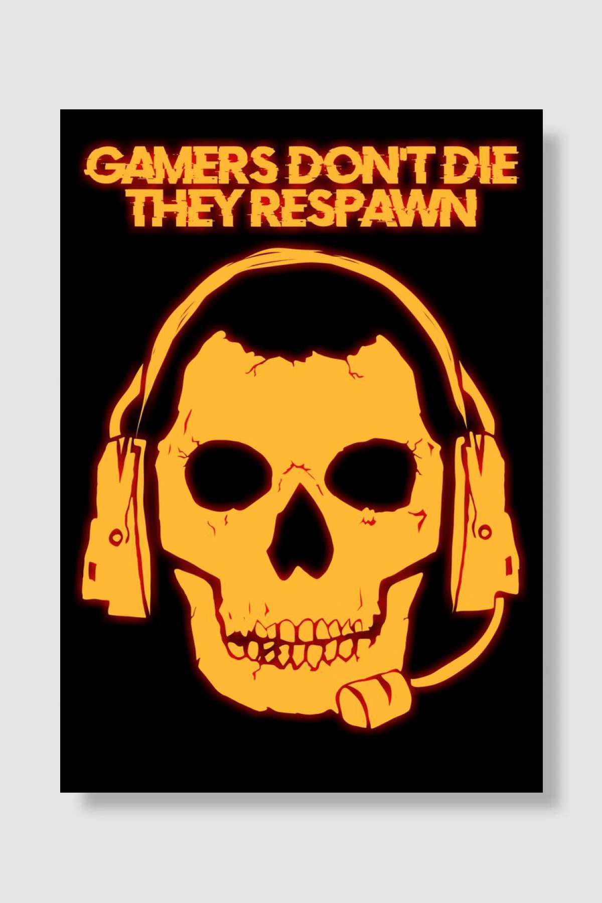 Gamers dont die Oyun Poster Çerçevesiz Yüksek Kalite Oyun Afiş Duvar Poster