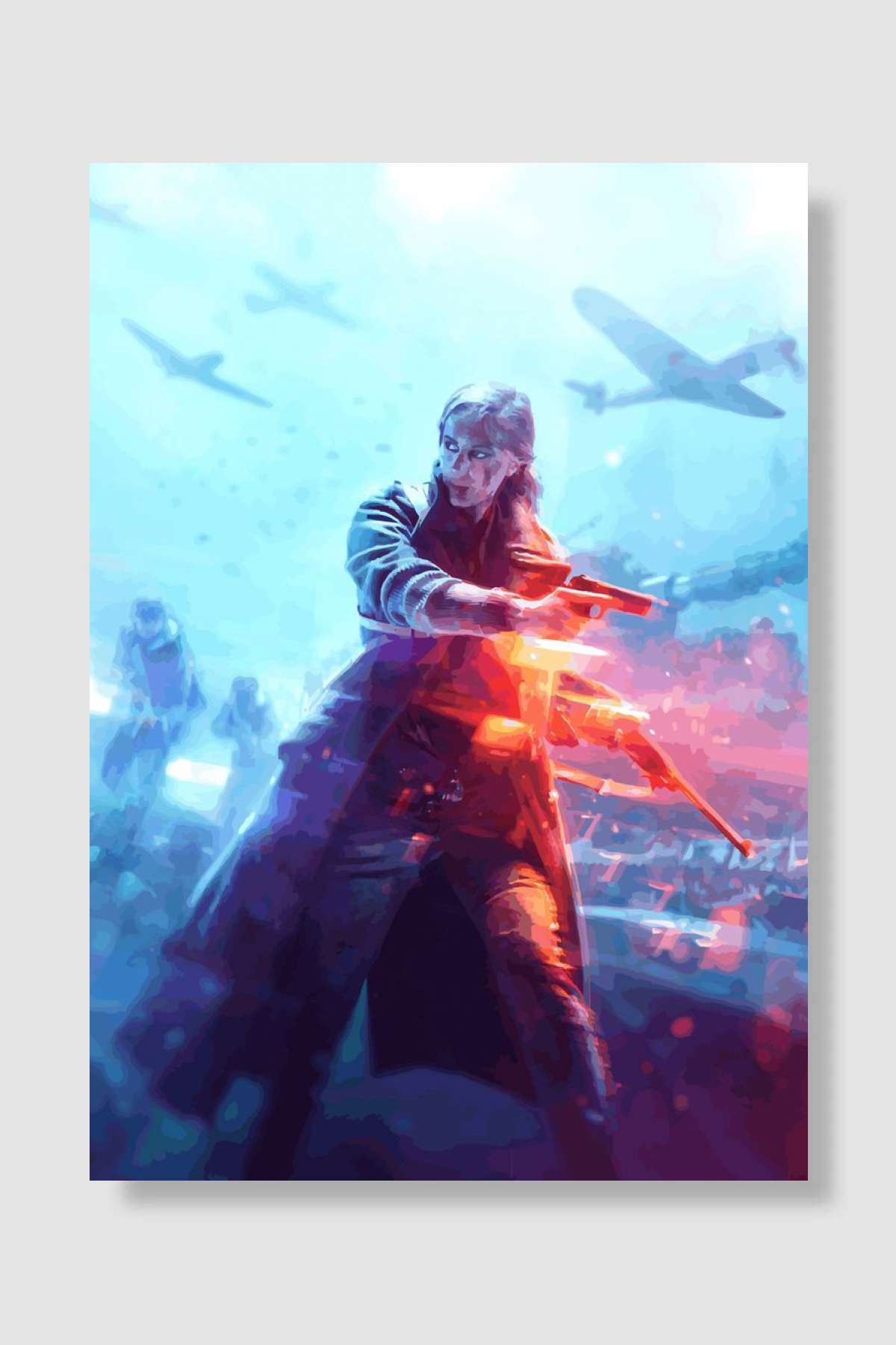 Battlefield V game Oyun Poster Çerçevesiz Yüksek Kalite Oyun Afiş Duvar Poster