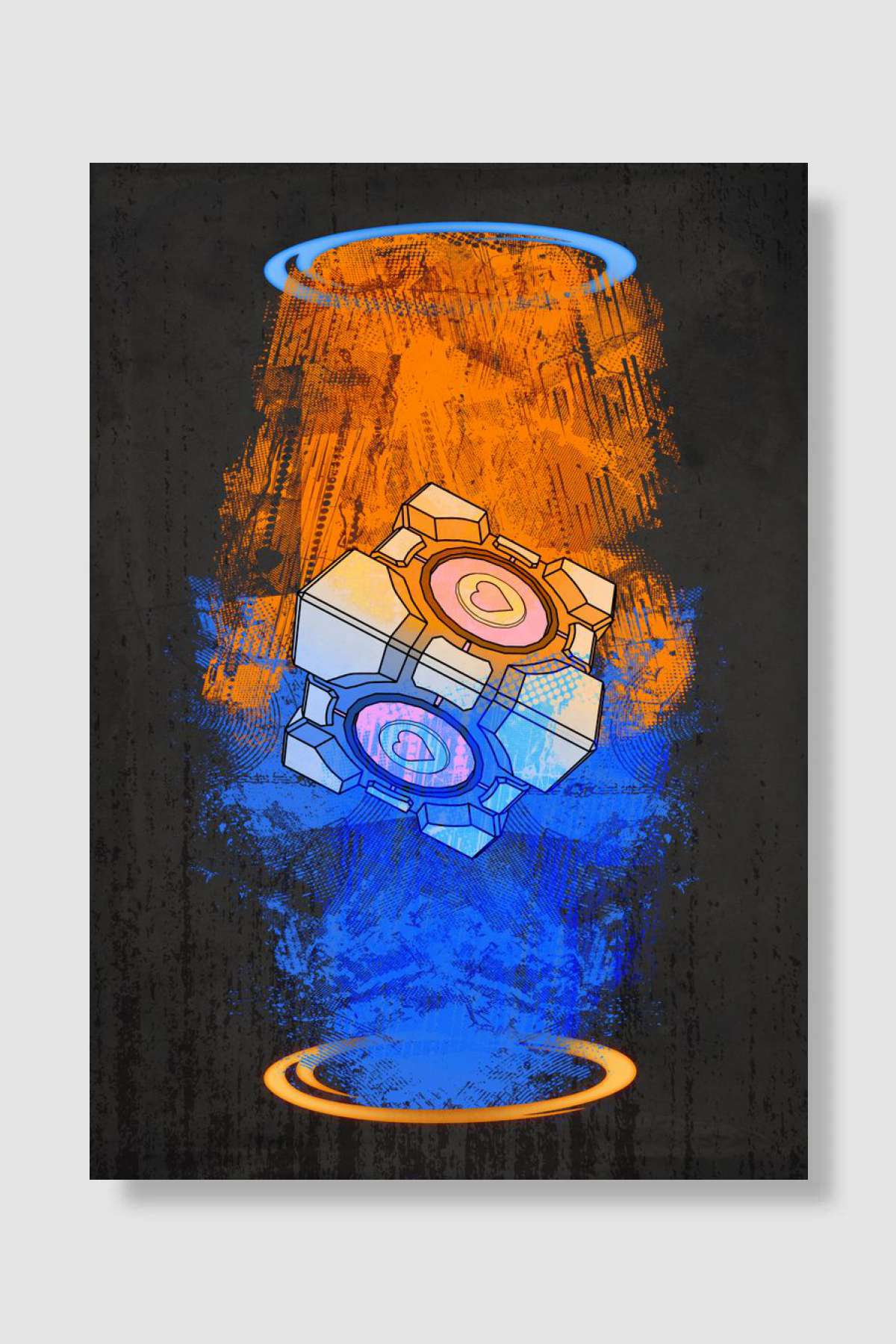 Portal Cube Oyun Poster Çerçevesiz Yüksek Kalite Oyun Afiş Duvar Poster - En İyi Fiyatlarla