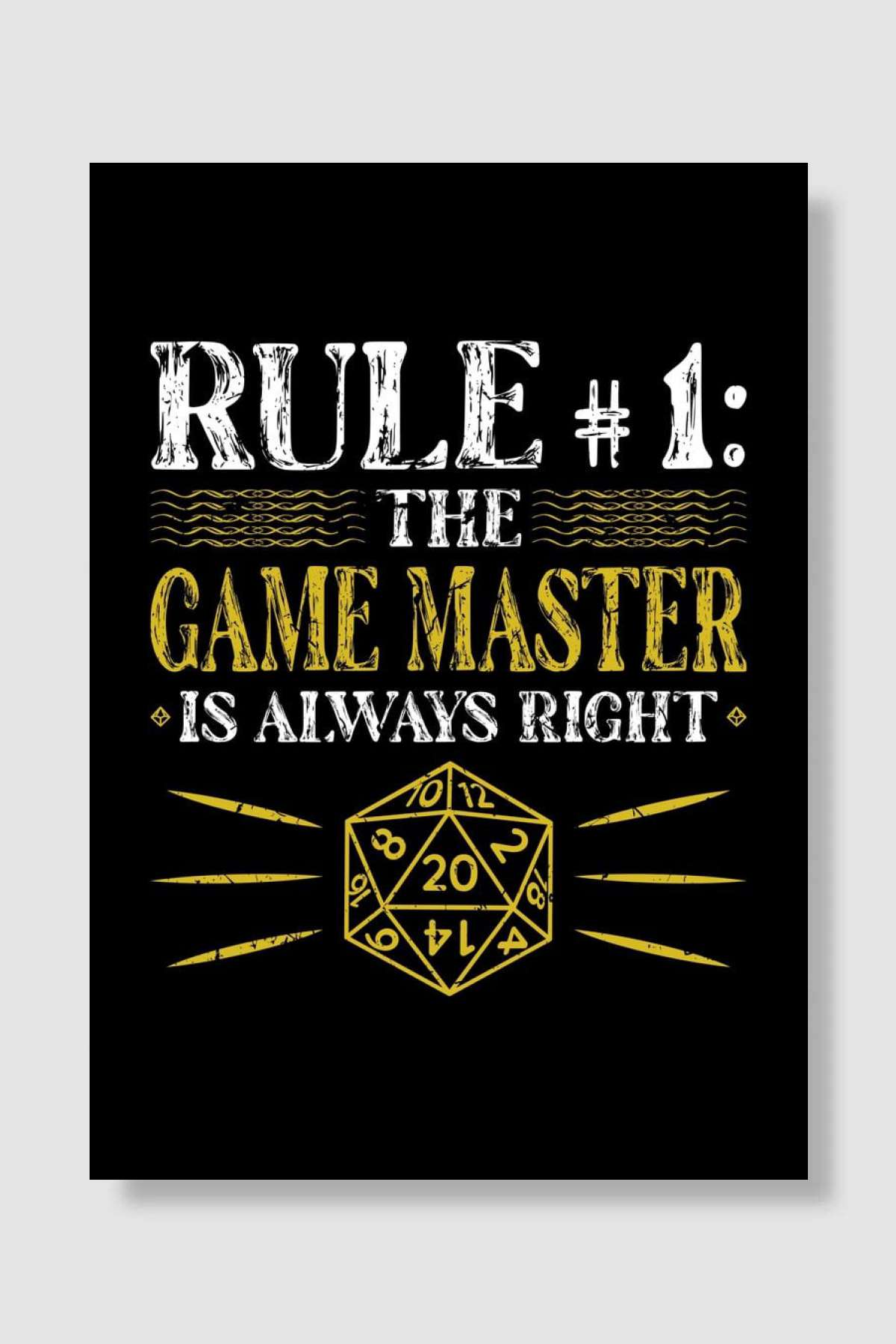 Rule Game Master RPG Gift Oyun Poster Çerçevesiz Yüksek Kalite Oyun Afiş Duvar Poster - En İyi Fiyatlarla