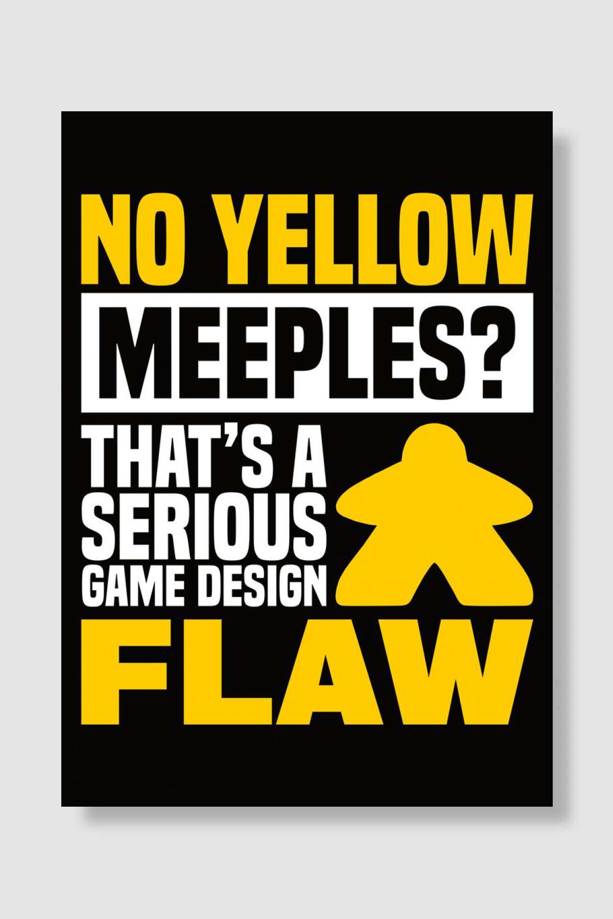 No Yellow Board Game Oyun Poster Çerçevesiz Yüksek Kalite Oyun Afiş Duvar Poster