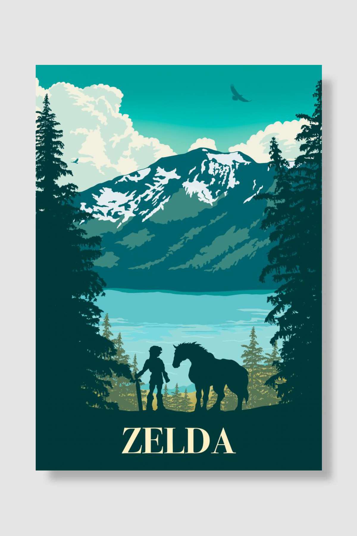 Game figure landscape Oyun Poster Çerçevesiz Yüksek Kalite Oyun Afiş Duvar Poster - En İyi Fiyatlarla