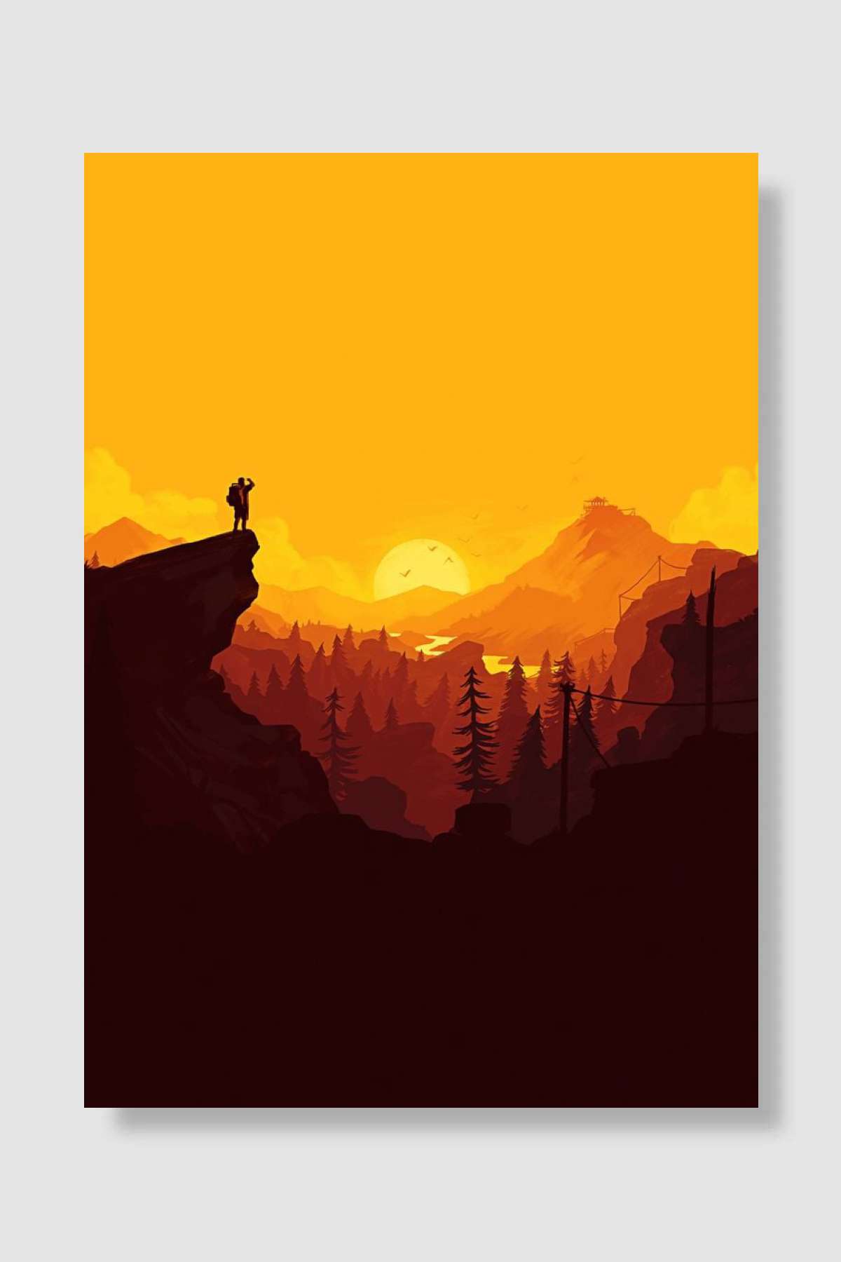 Firewatch Oyun Poster Çerçevesiz Yüksek Kalite Oyun Afiş Duvar Poster - En İyi Fiyatlarla