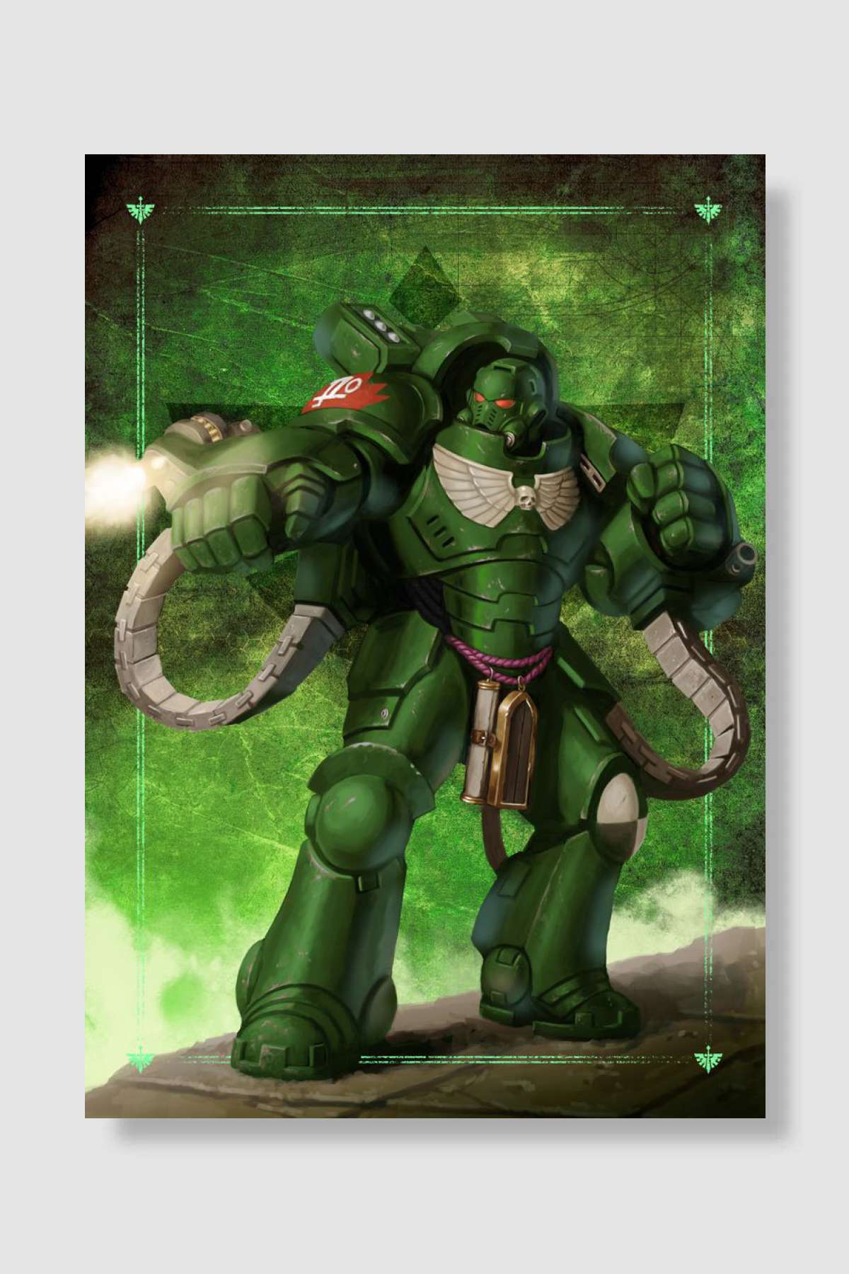 Dark Angels Aggressor Oyun Poster Çerçevesiz Yüksek Kalite Oyun Afiş Duvar Poster
