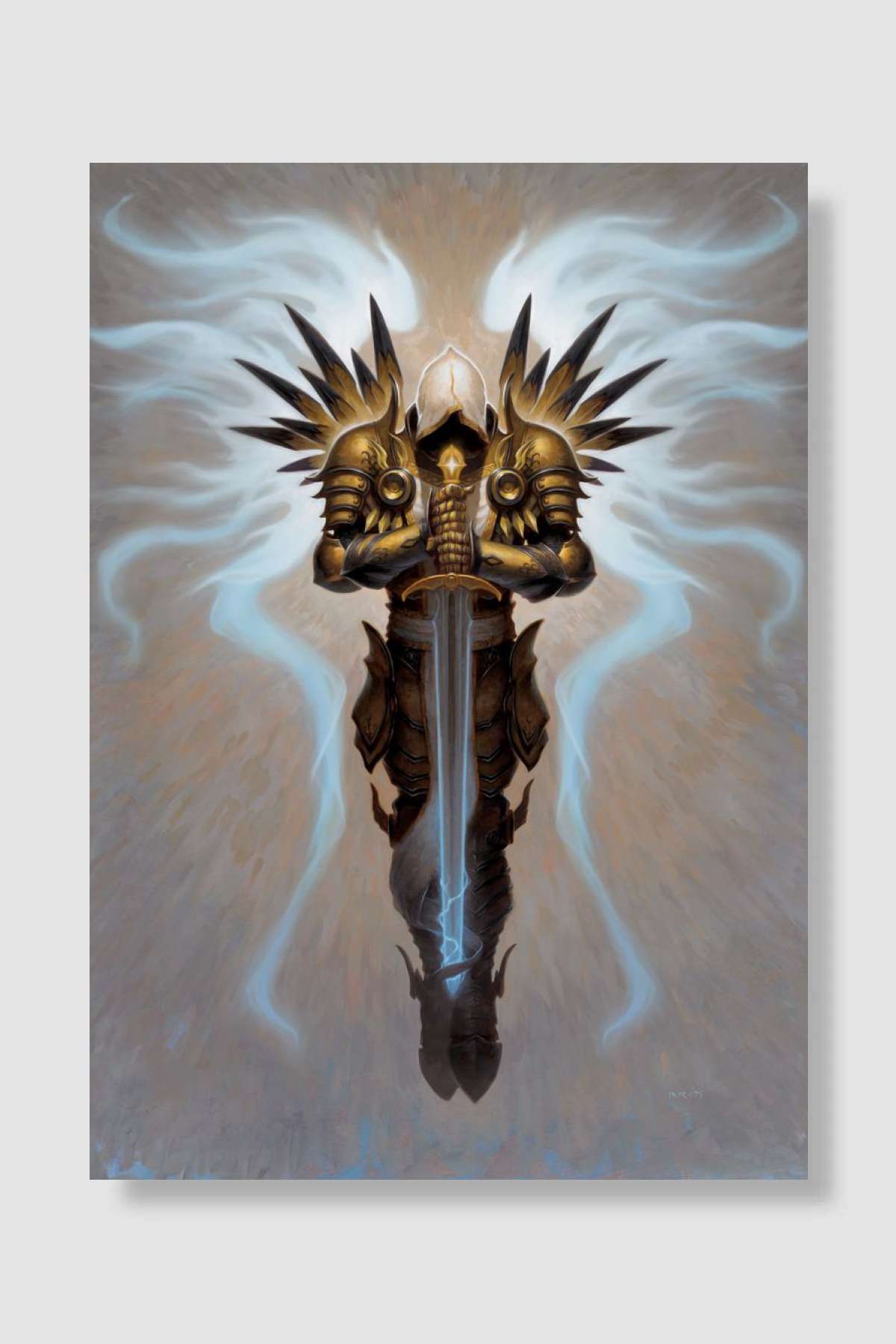Diablo Tyrael Oyun Poster Çerçevesiz Yüksek Kalite Oyun Afiş Duvar Poster