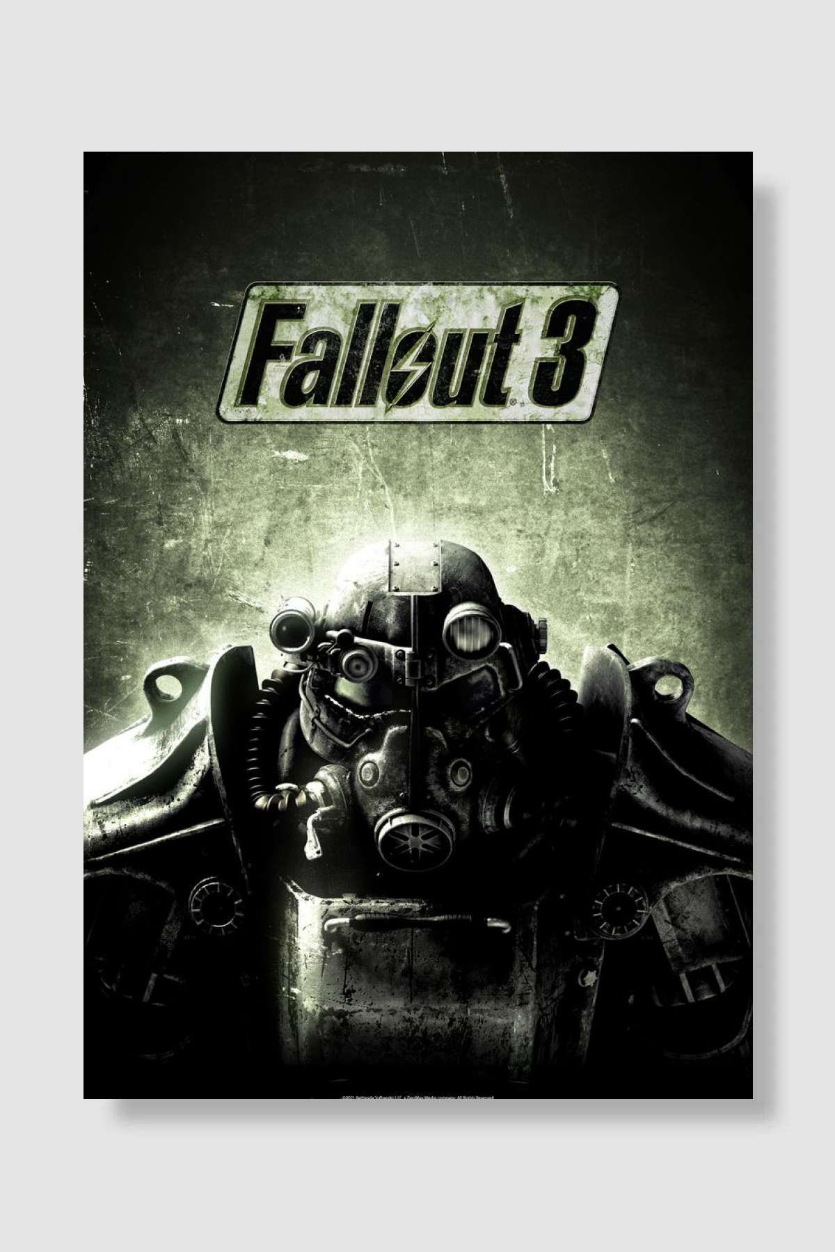 Fallout 3 Oyun Poster Çerçevesiz Yüksek Kalite Oyun Afiş Duvar Poster