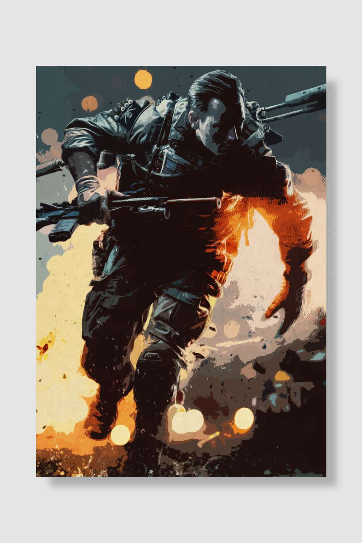 Battlefield Oyun Poster Çerçevesiz Yüksek Kalite Oyun Afiş Duvar Poster
