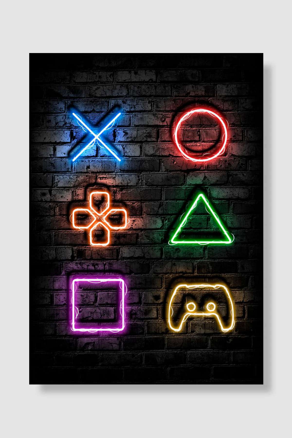 Neon Gaming Gamer Decor Oyun Poster Çerçevesiz Yüksek Kalite Oyun Afiş Duvar Poster