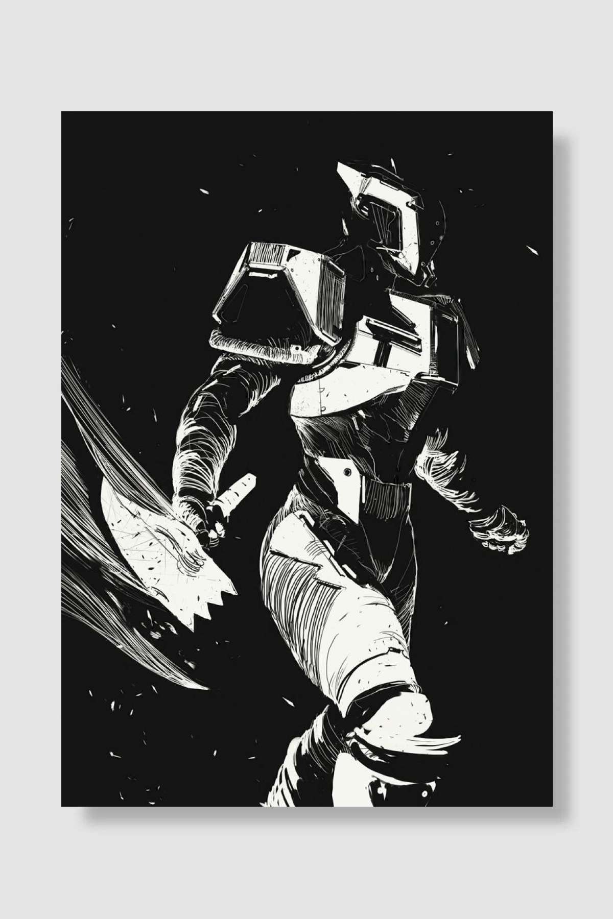 Titan Black & White Oyun Poster Çerçevesiz Yüksek Kalite Oyun Afiş Duvar Poster - En İyi Fiyatlarla