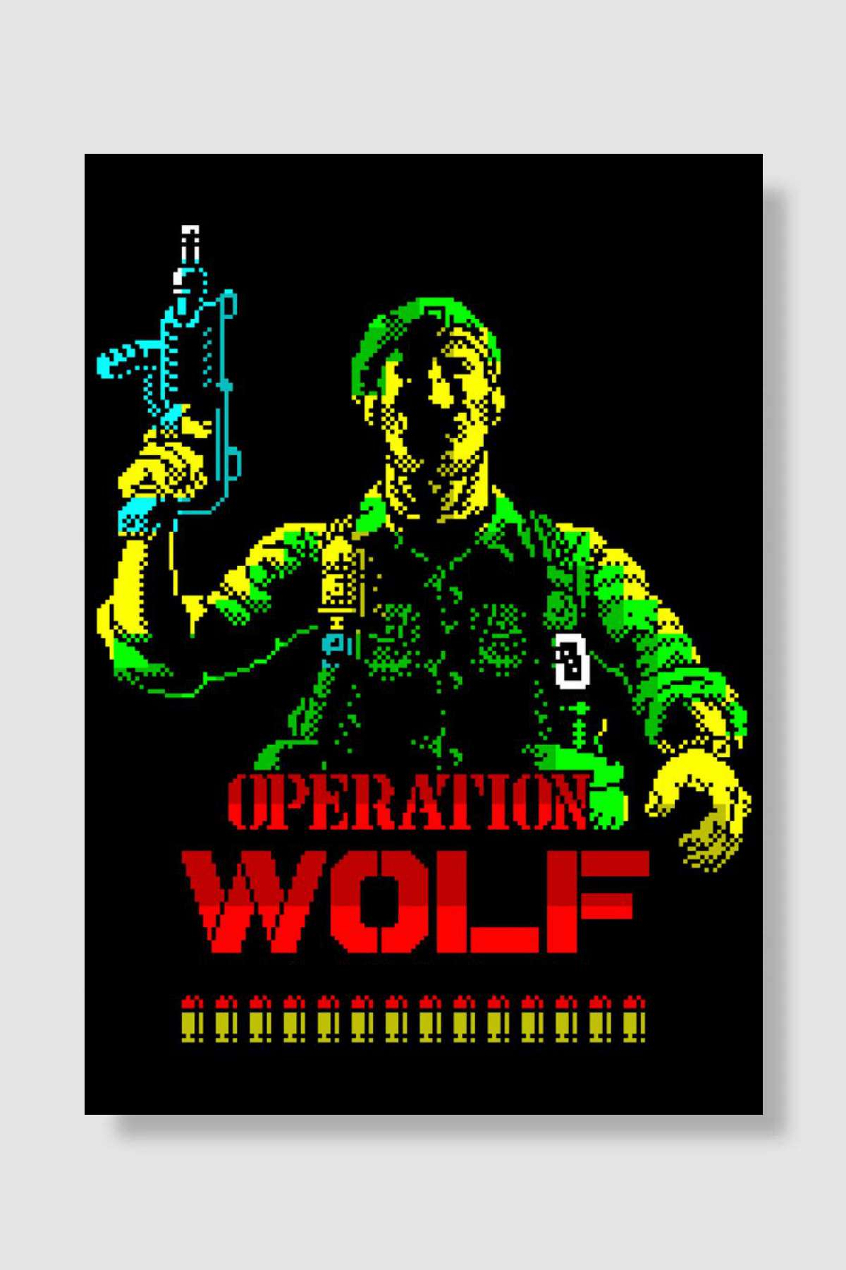 Operation Wolf Oyun Poster Çerçevesiz Yüksek Kalite Oyun Afiş Duvar Poster