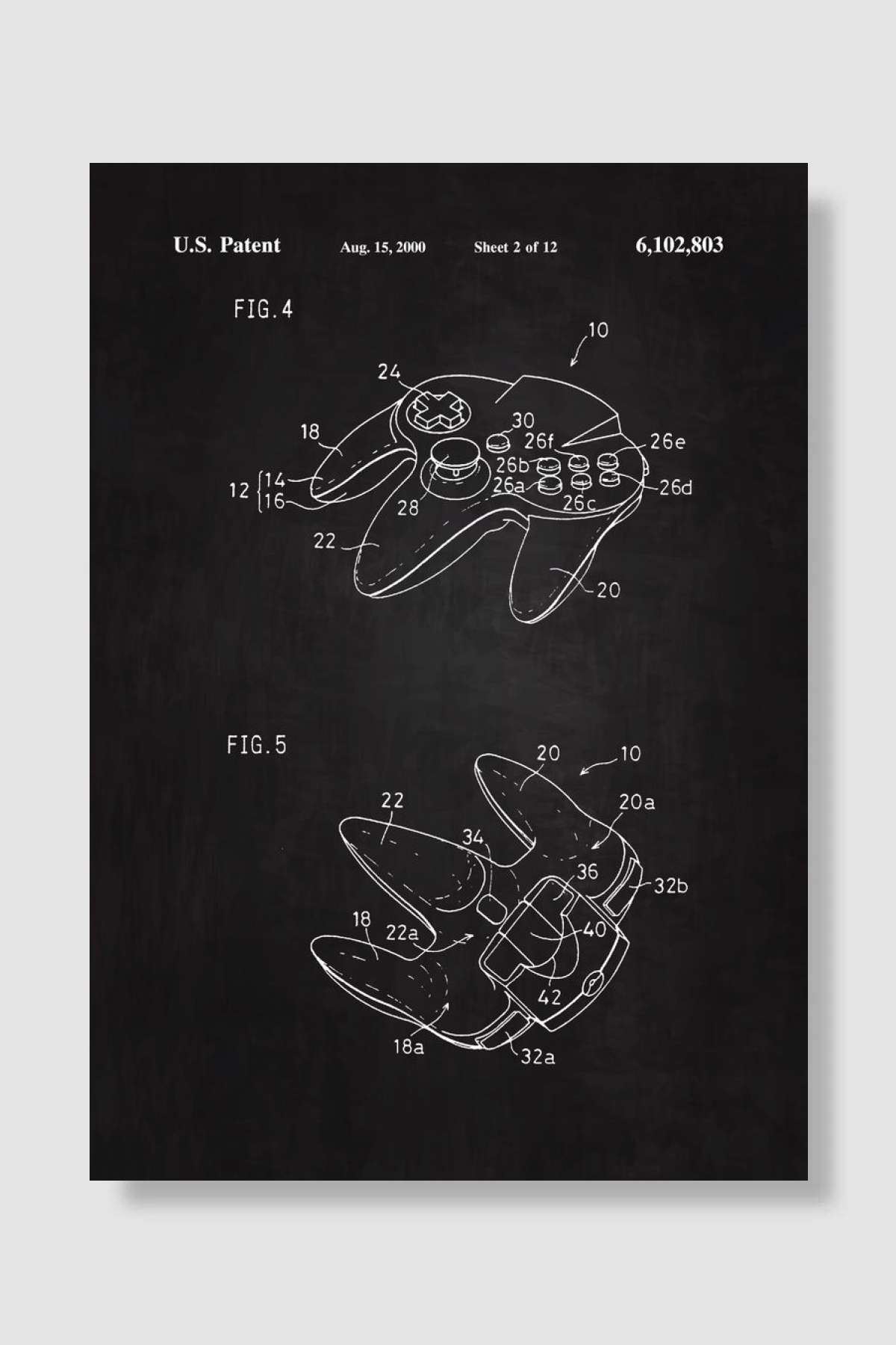 2000 Gaming Controller Art Oyun Poster Çerçevesiz Yüksek Kalite Oyun Afiş Duvar Poster