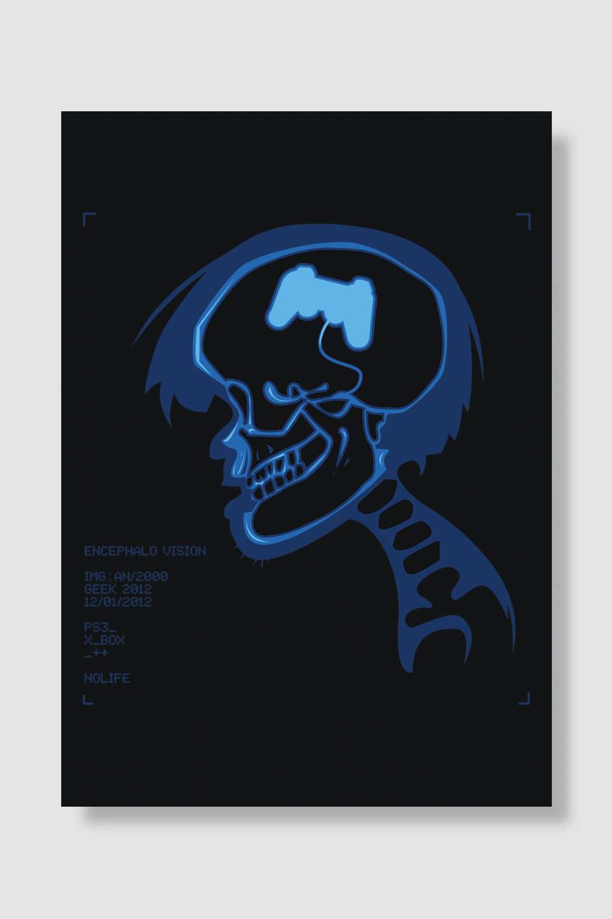 GEEK SKULL Oyun Poster Çerçevesiz Yüksek Kalite Oyun Afiş Duvar Poster