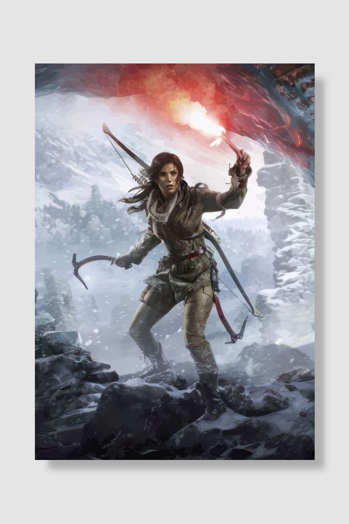 Tomb Raider Oyun Poster Çerçevesiz Yüksek Kalite Oyun Afiş Duvar Poster