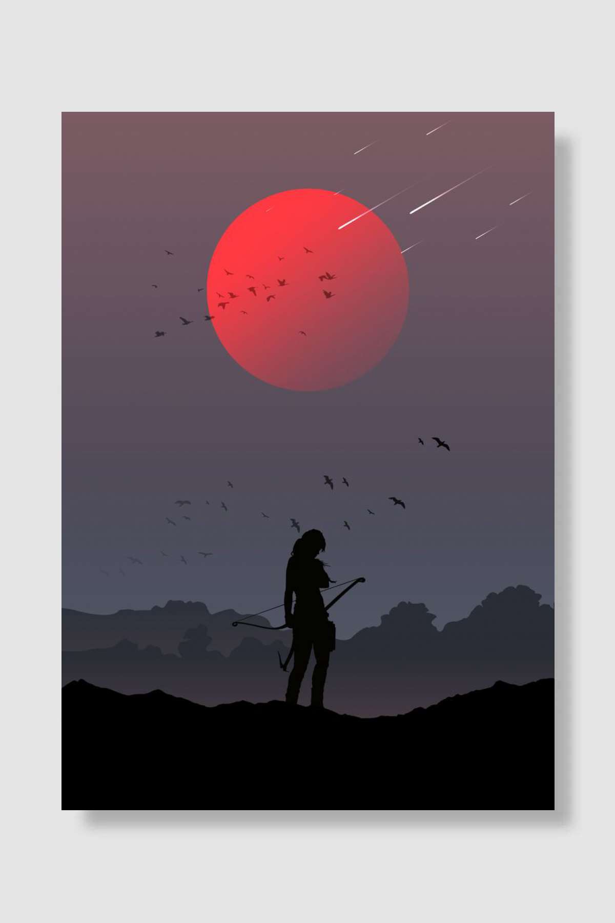 Lara Croft Tomb Raider Oyun Poster Çerçevesiz Yüksek Kalite Oyun Afiş Duvar Poster