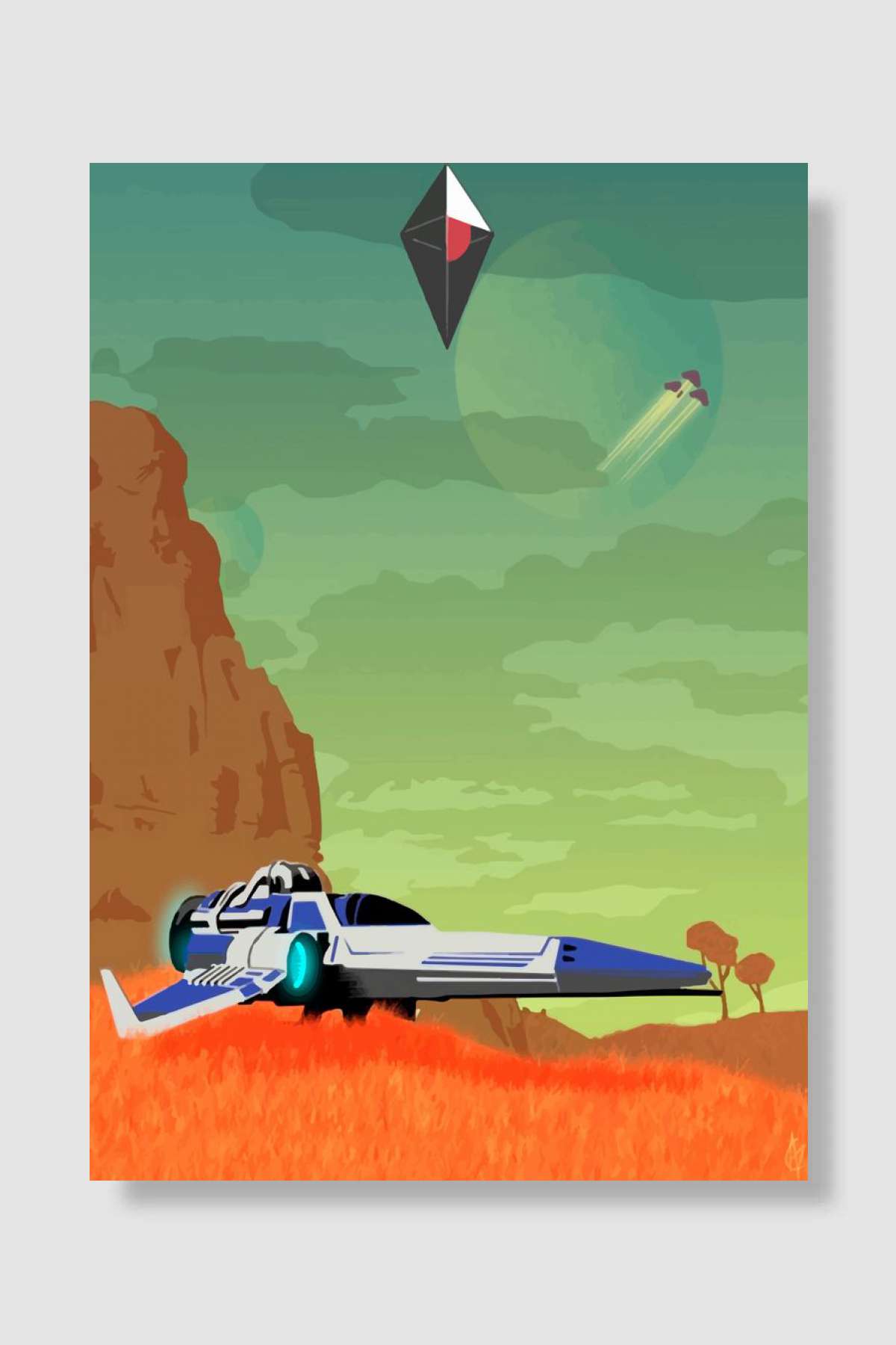 No Mans Sky Oyun Poster Çerçevesiz Yüksek Kalite Oyun Afiş Duvar Poster