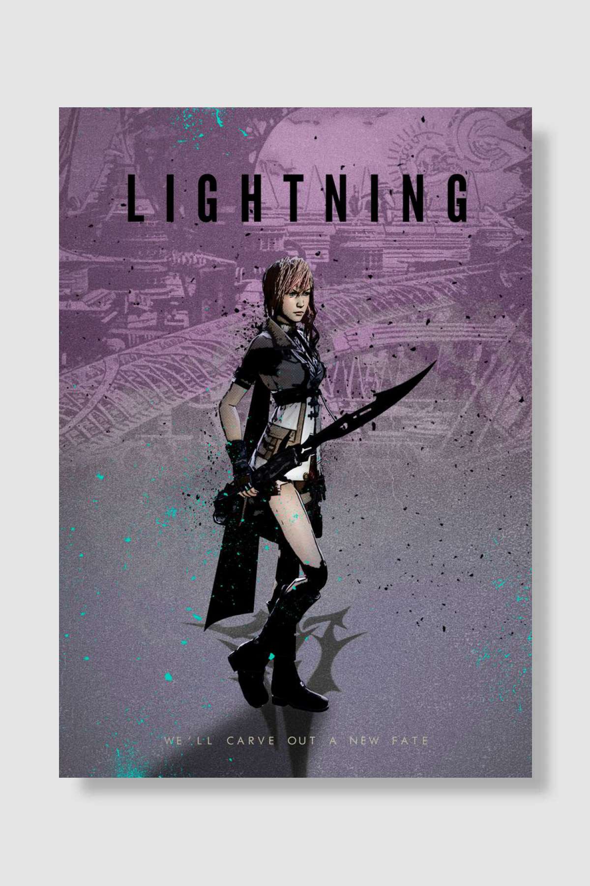 Lightning Final Fantasy Oyun Poster Çerçevesiz Yüksek Kalite Oyun Afiş Duvar Poster