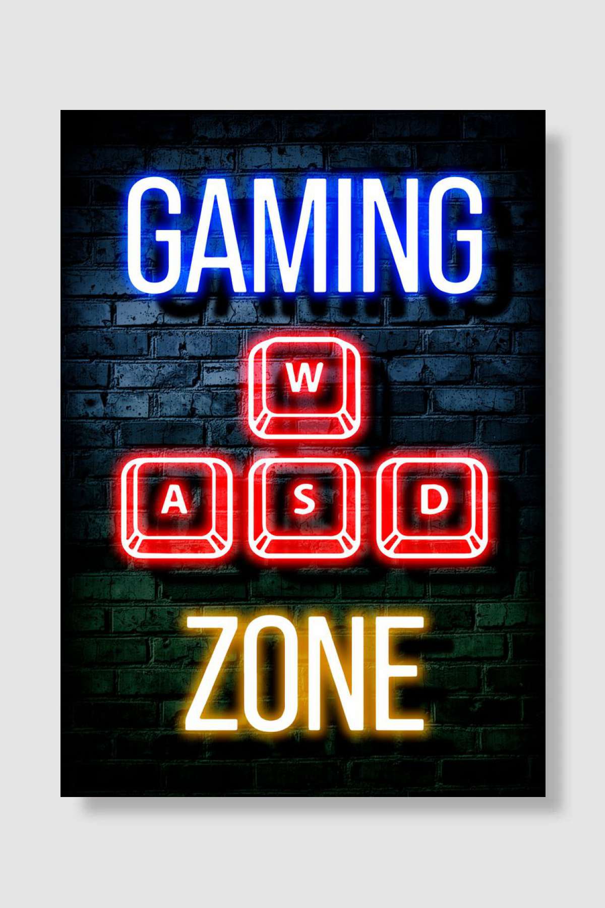 Gaming Zone Gamer Game Oyun Poster Çerçevesiz Yüksek Kalite Oyun Afiş Duvar Poster
