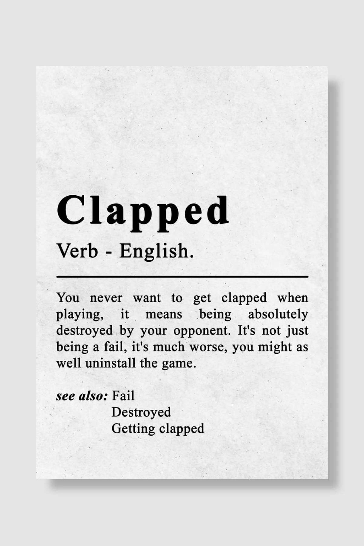 Clapped Boys Game Room Oyun Poster Çerçevesiz Yüksek Kalite Oyun Afiş Duvar Poster - En İyi Fiyatlarla