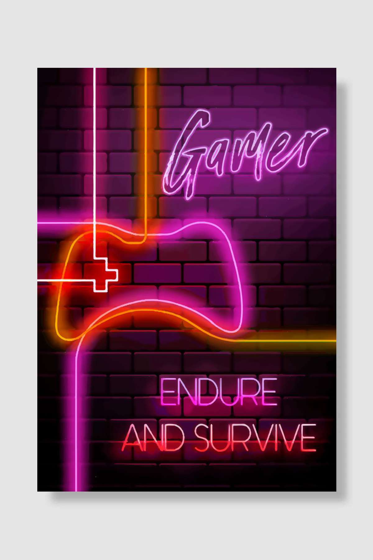 Gamer Endure and Survive Oyun Poster Çerçevesiz Yüksek Kalite Oyun Afiş Duvar Poster - En İyi Fiyatlarla