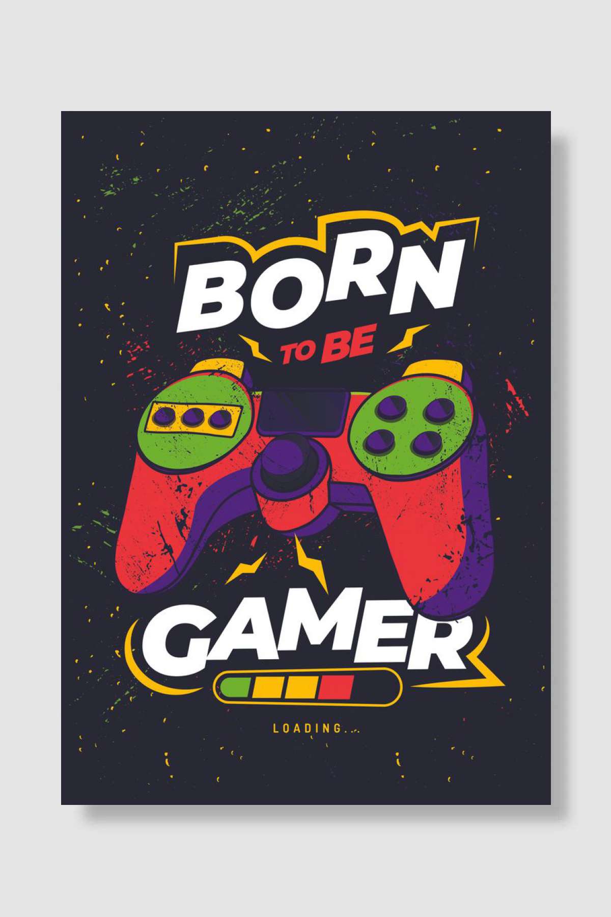 Born to be Gamer Oyun Poster Çerçevesiz Yüksek Kalite Oyun Afiş Duvar Poster