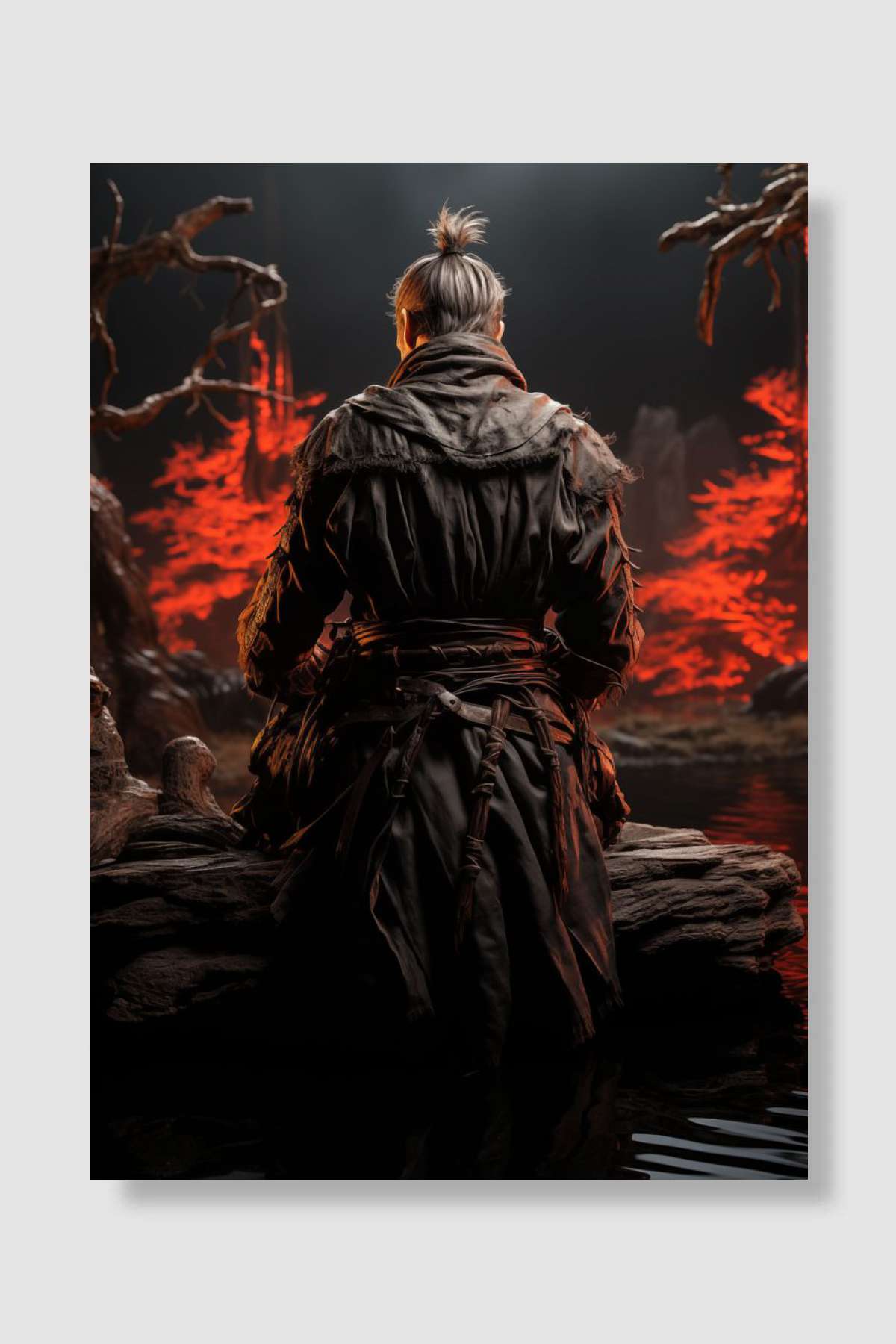 sekiro samurai japan Oyun Poster Çerçevesiz Yüksek Kalite Oyun Afiş Duvar Poster