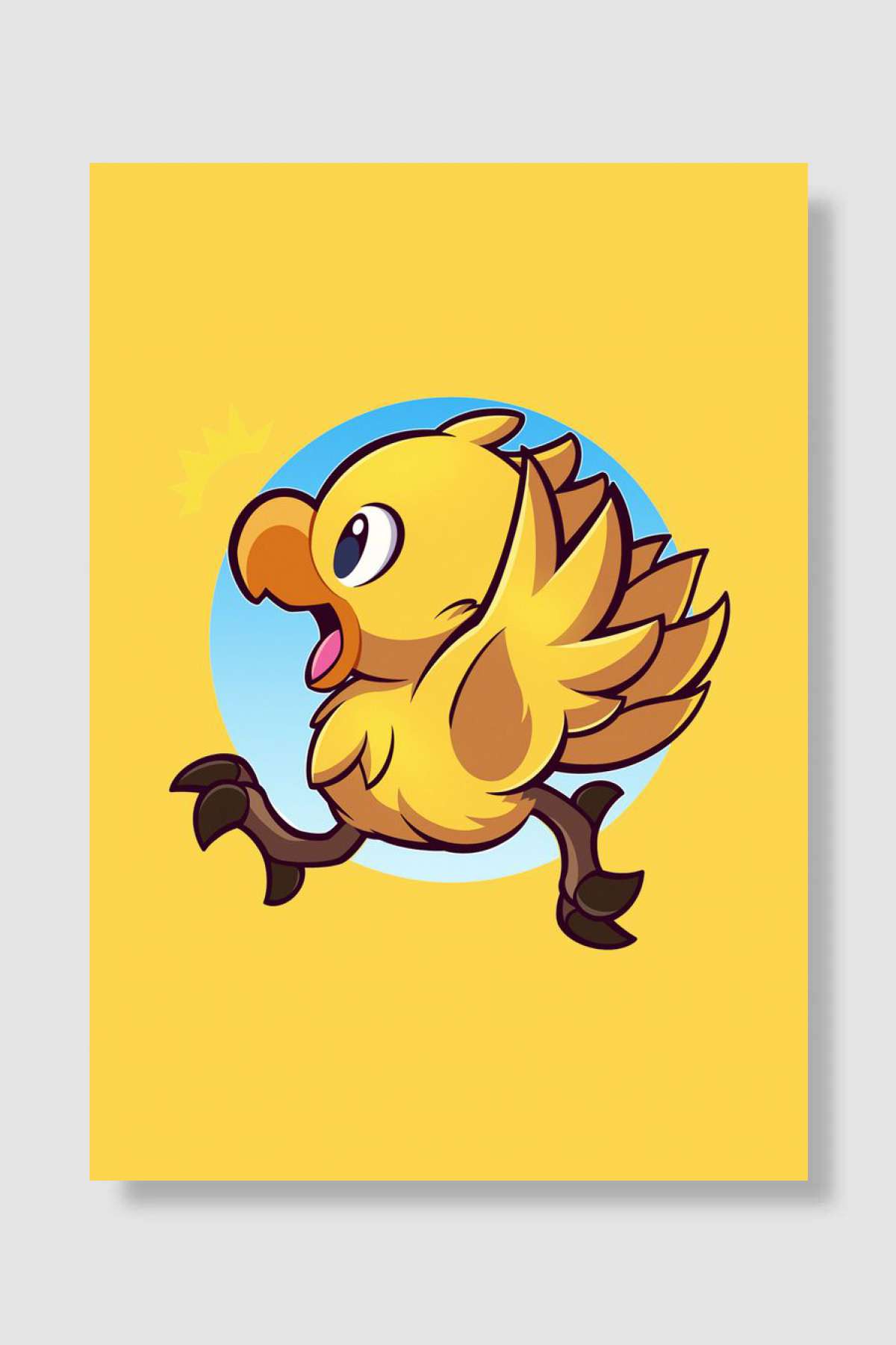 Chocobo Yellow Bird Oyun Poster Çerçevesiz Yüksek Kalite Oyun Afiş Duvar Poster
