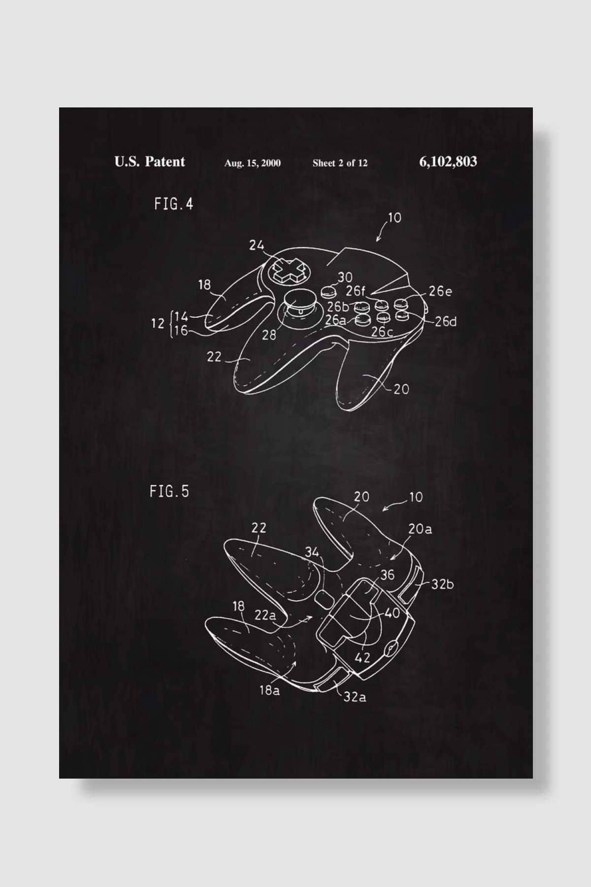 2000 Gaming Controller Art Oyun Poster Çerçevesiz Yüksek Kalite Oyun Afiş Duvar Poster