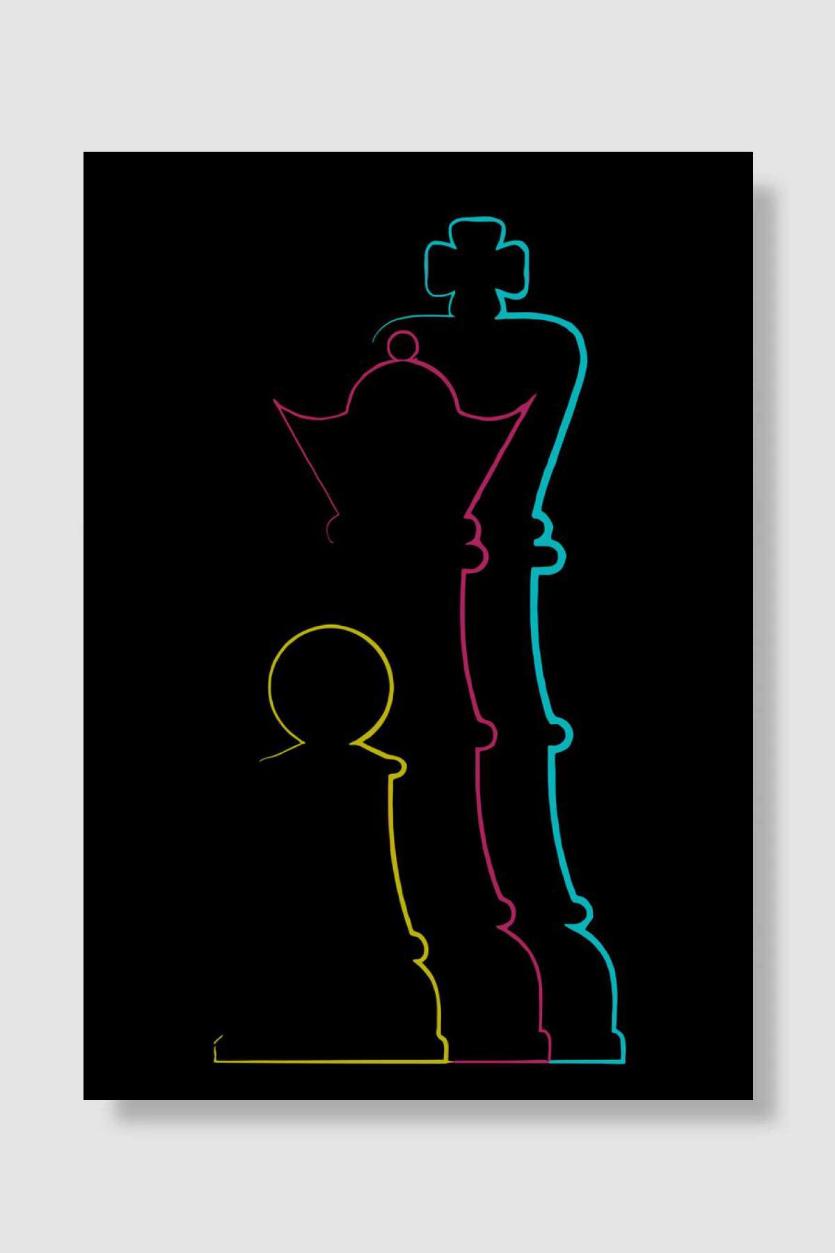 Chess King Oyun Poster Çerçevesiz Yüksek Kalite Oyun Afiş Duvar Poster