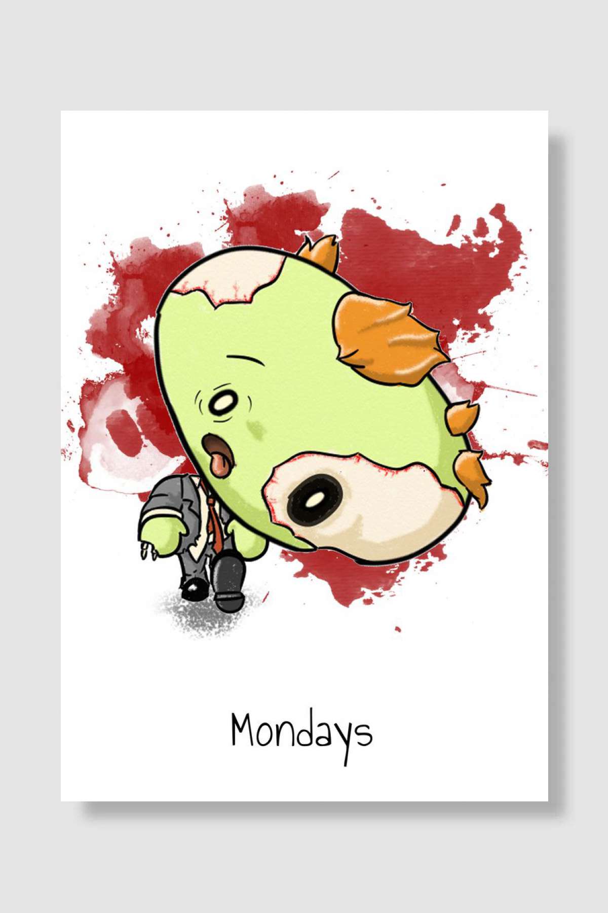 Zombie Monday Oyun Poster Çerçevesiz Yüksek Kalite Oyun Afiş Duvar Poster