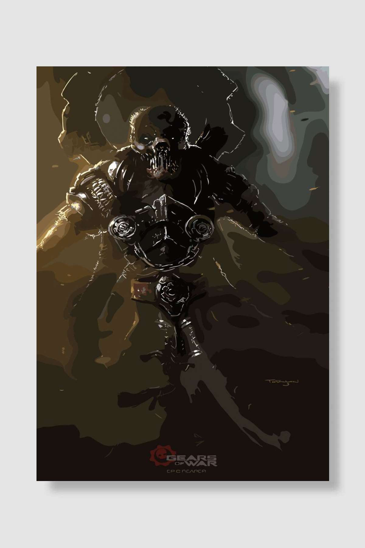 Gears Of War Oyun Poster Çerçevesiz Yüksek Kalite Oyun Afiş Duvar Poster