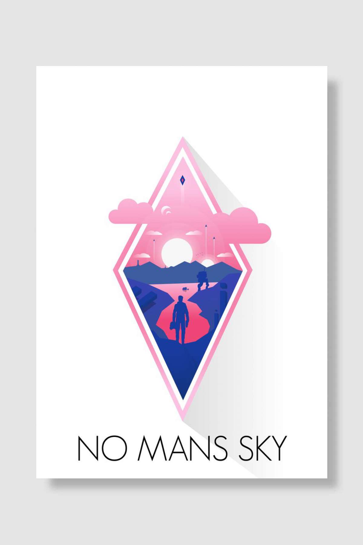 No Mans Sky Oyun Poster Çerçevesiz Yüksek Kalite Oyun Afiş Duvar Poster