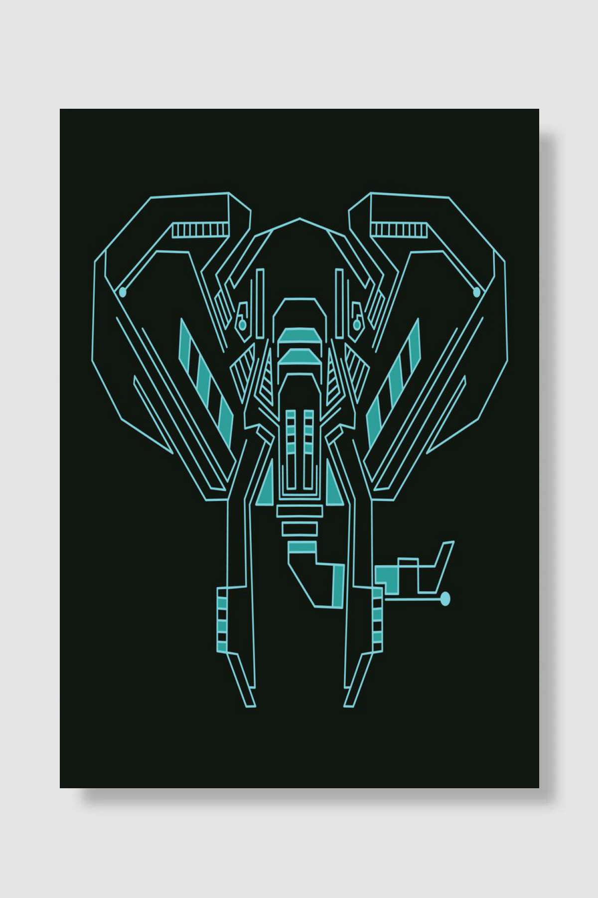 Elephant lineart Oyun Poster Çerçevesiz Yüksek Kalite Oyun Afiş Duvar Poster