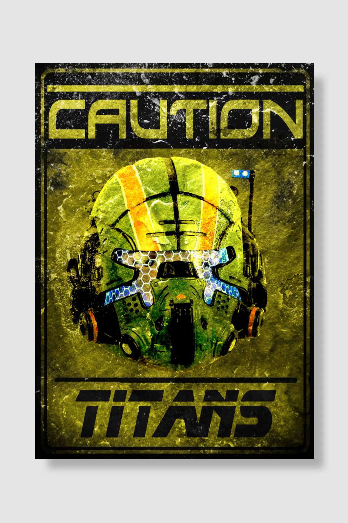 Gaming Caution Titan Oyun Poster Çerçevesiz Yüksek Kalite Oyun Afiş Duvar Poster