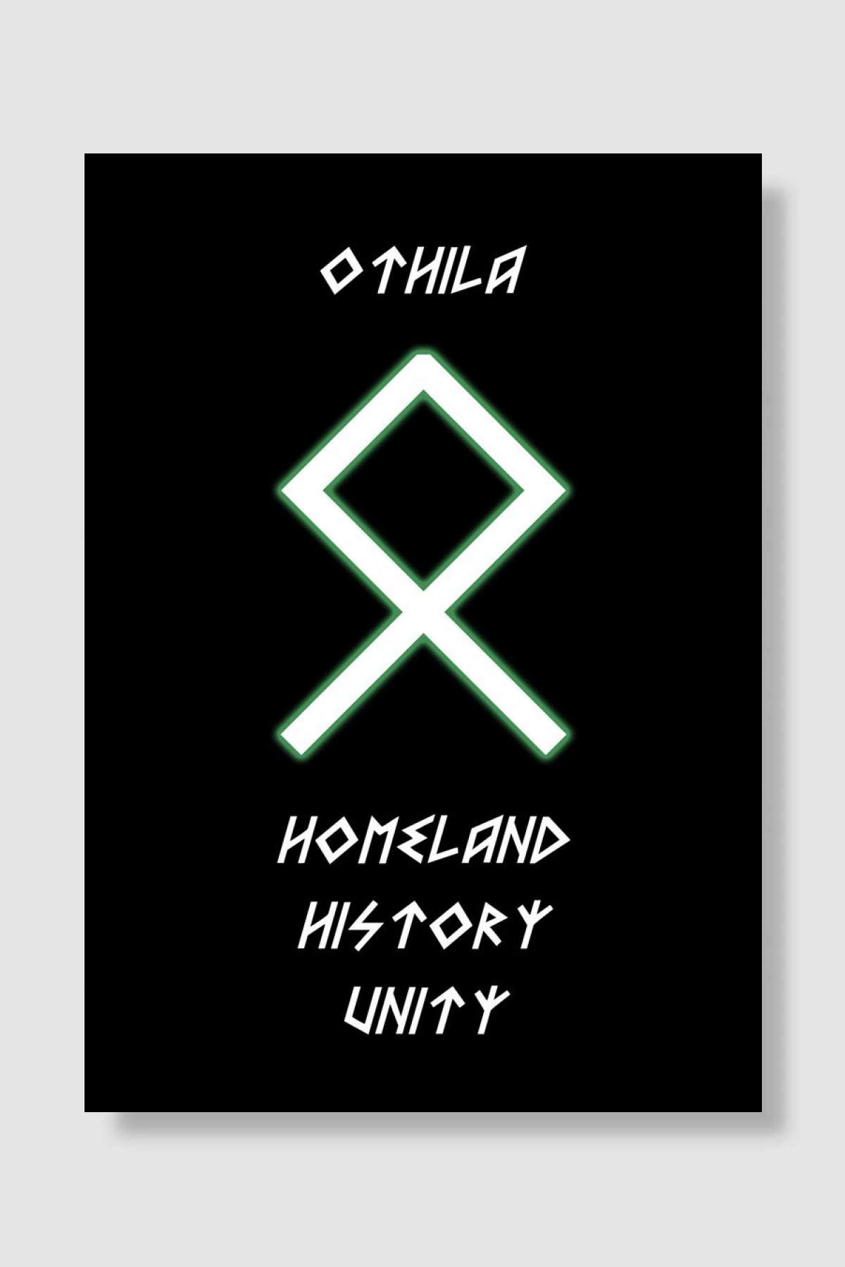 Othila Rune Oyun Poster Çerçevesiz Yüksek Kalite Oyun Afiş Duvar Poster