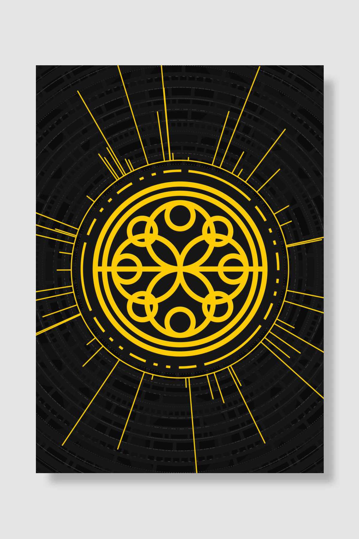 Yellow Gold Magic Seal Oyun Poster Çerçevesiz Yüksek Kalite Oyun Afiş Duvar Poster