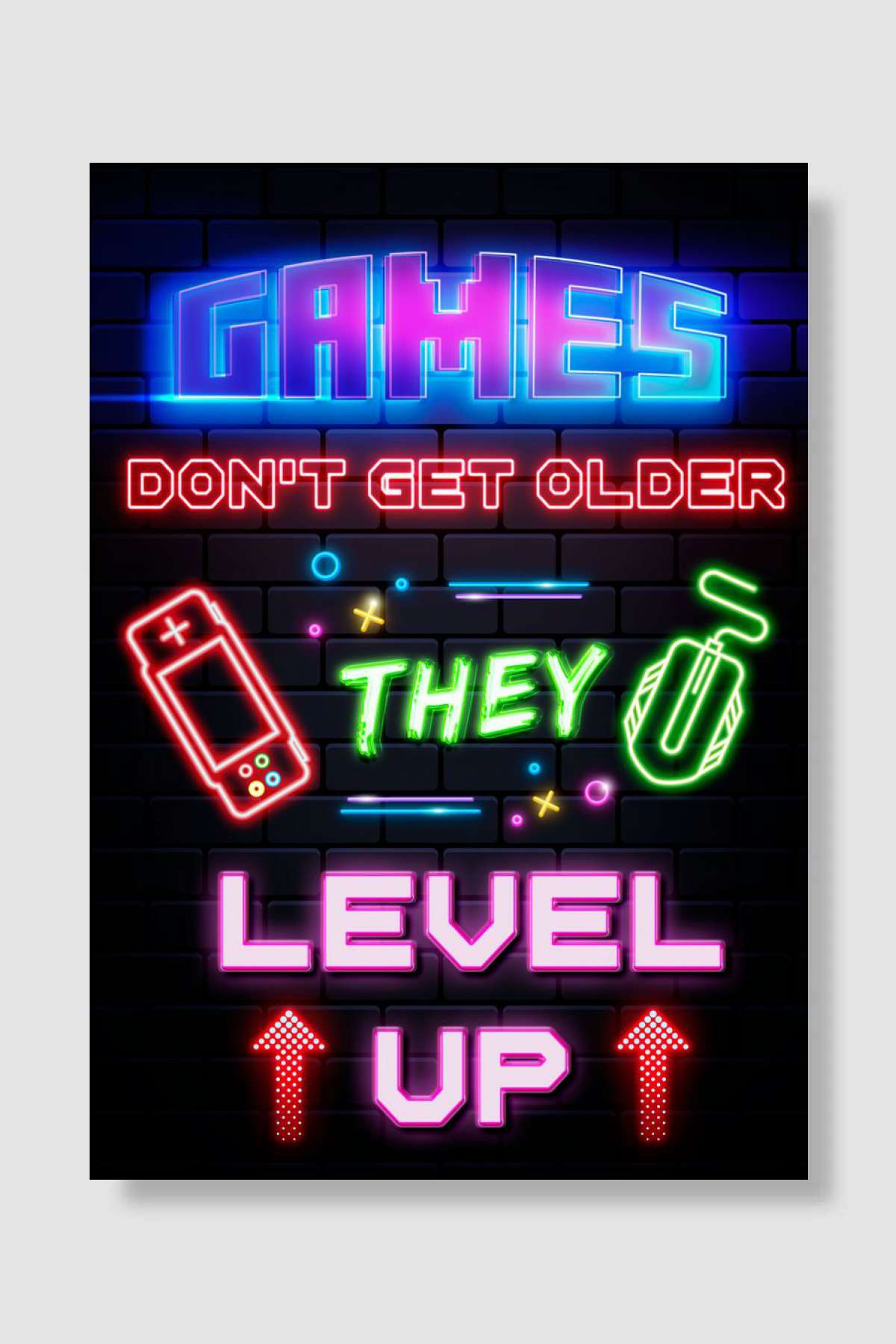 games legal Neon Sign Oyun Poster Çerçevesiz Yüksek Kalite Oyun Afiş Duvar Poster